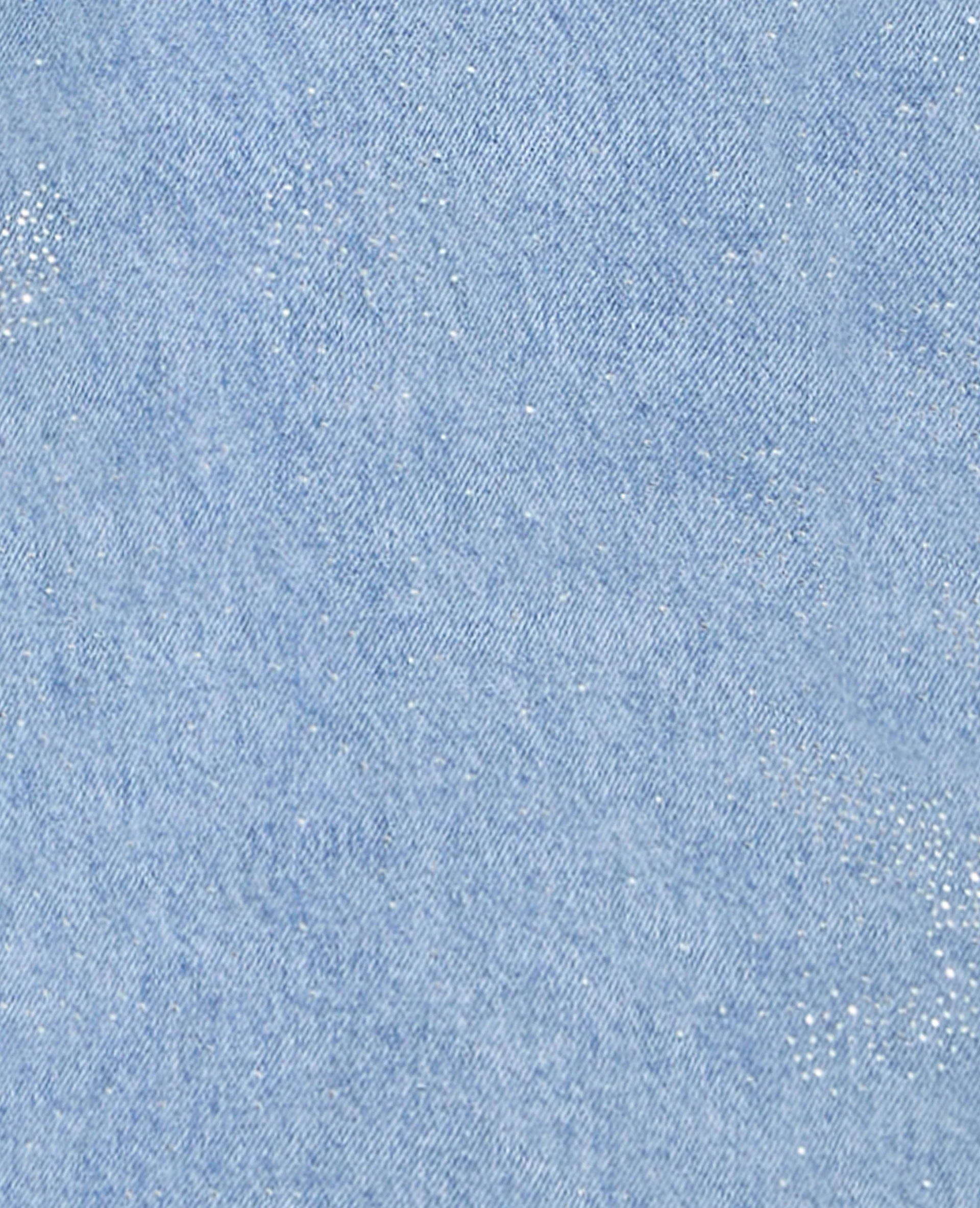 Bermuda en jean taille haute avec mini-strass - Image 8