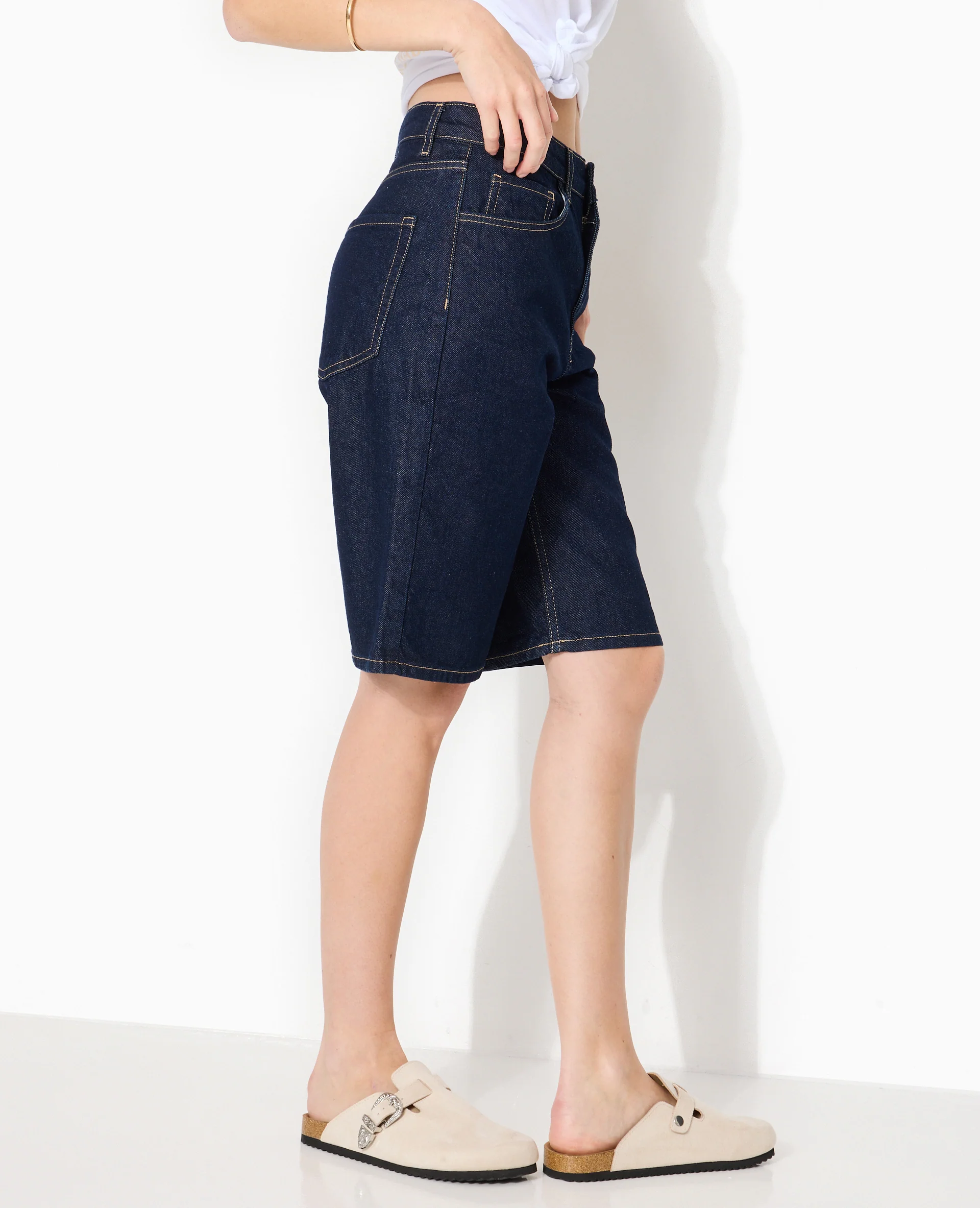 Bermuda en jean taille medium - Image 3