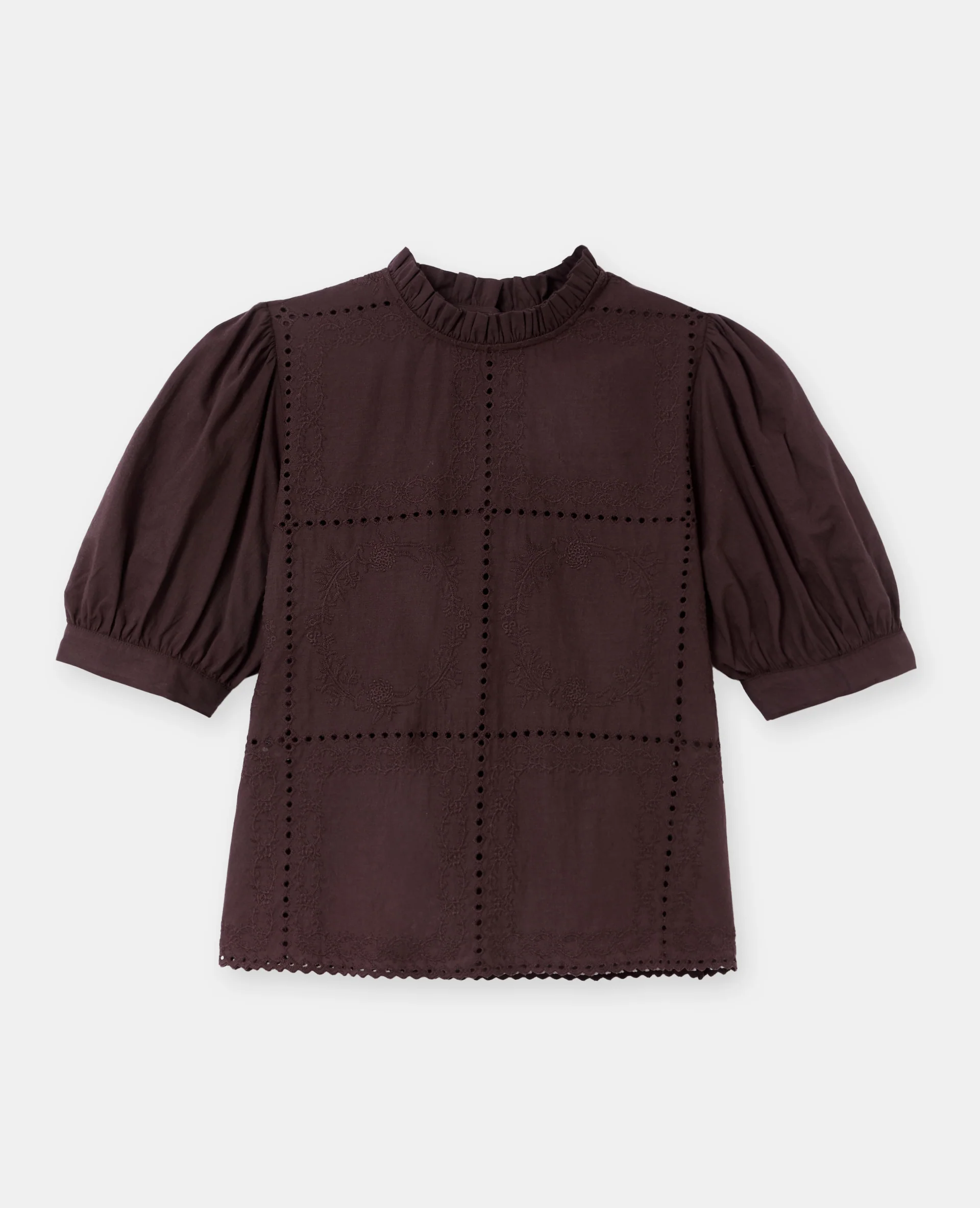Blouse avec détails ajourés et broderies - Image 4