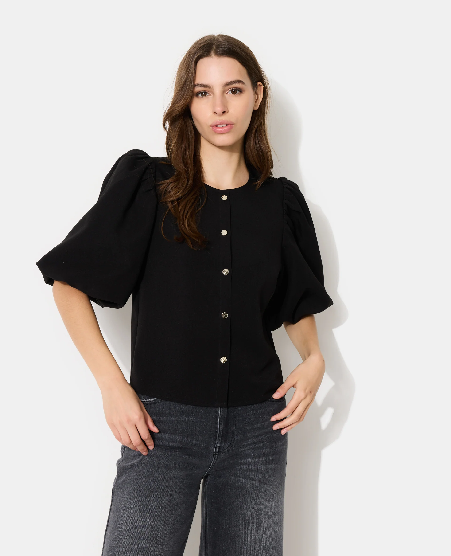 Blouse boutonnée manches ballons - Image 5