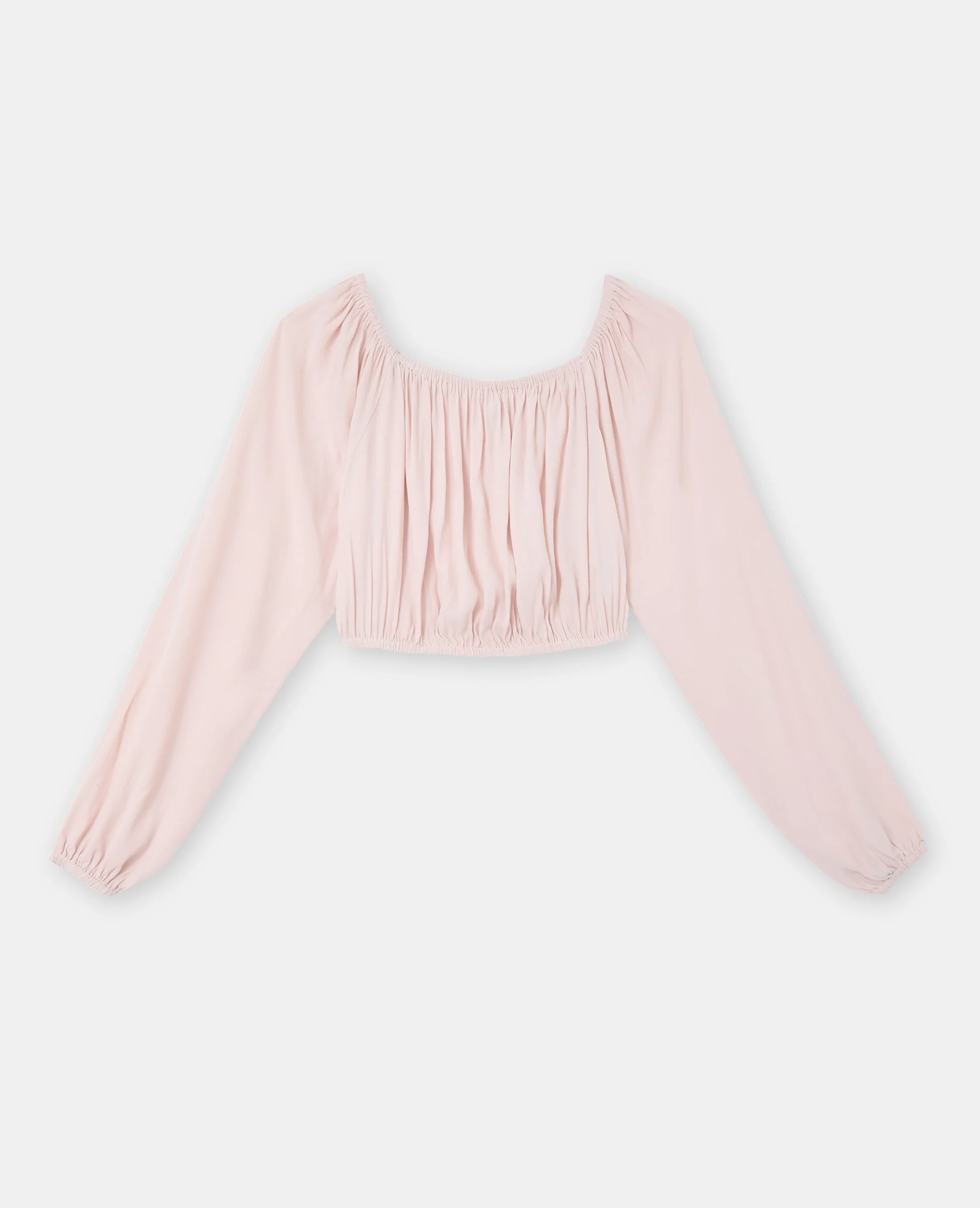 Blouse courte encolure Bardot - Image 4