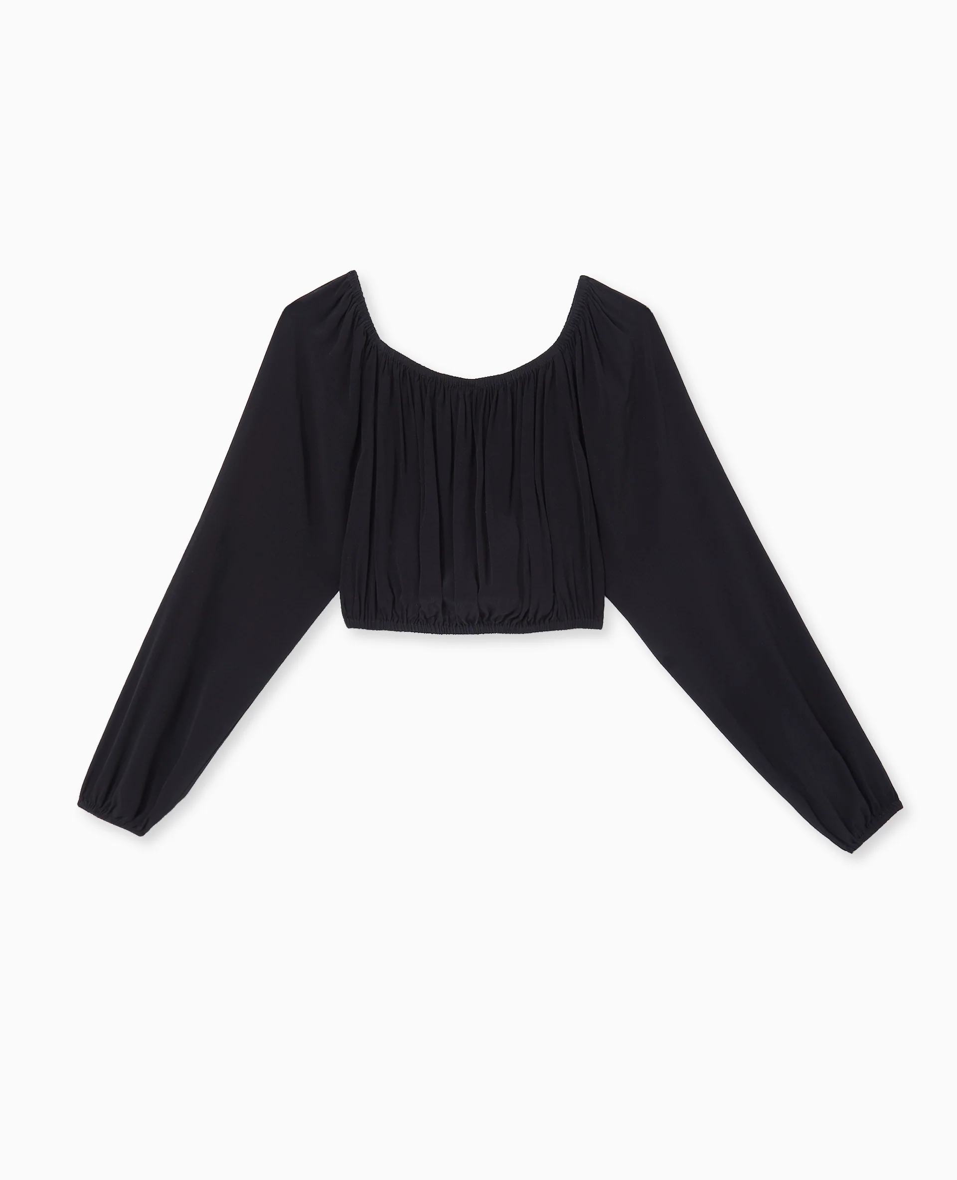 Blouse courte encolure Bardot - Image 4