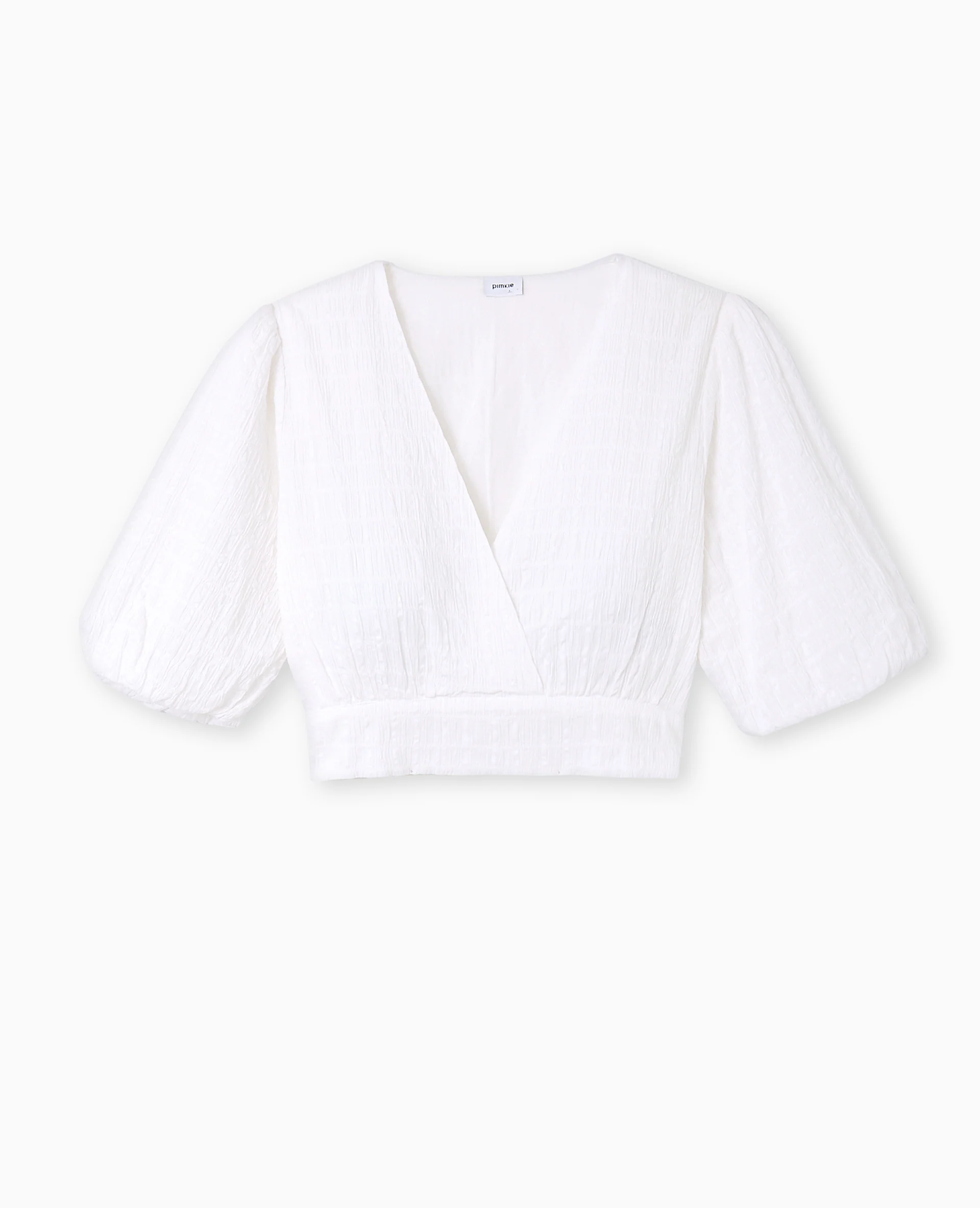 Blouse courte encolure V croisée - Image 4