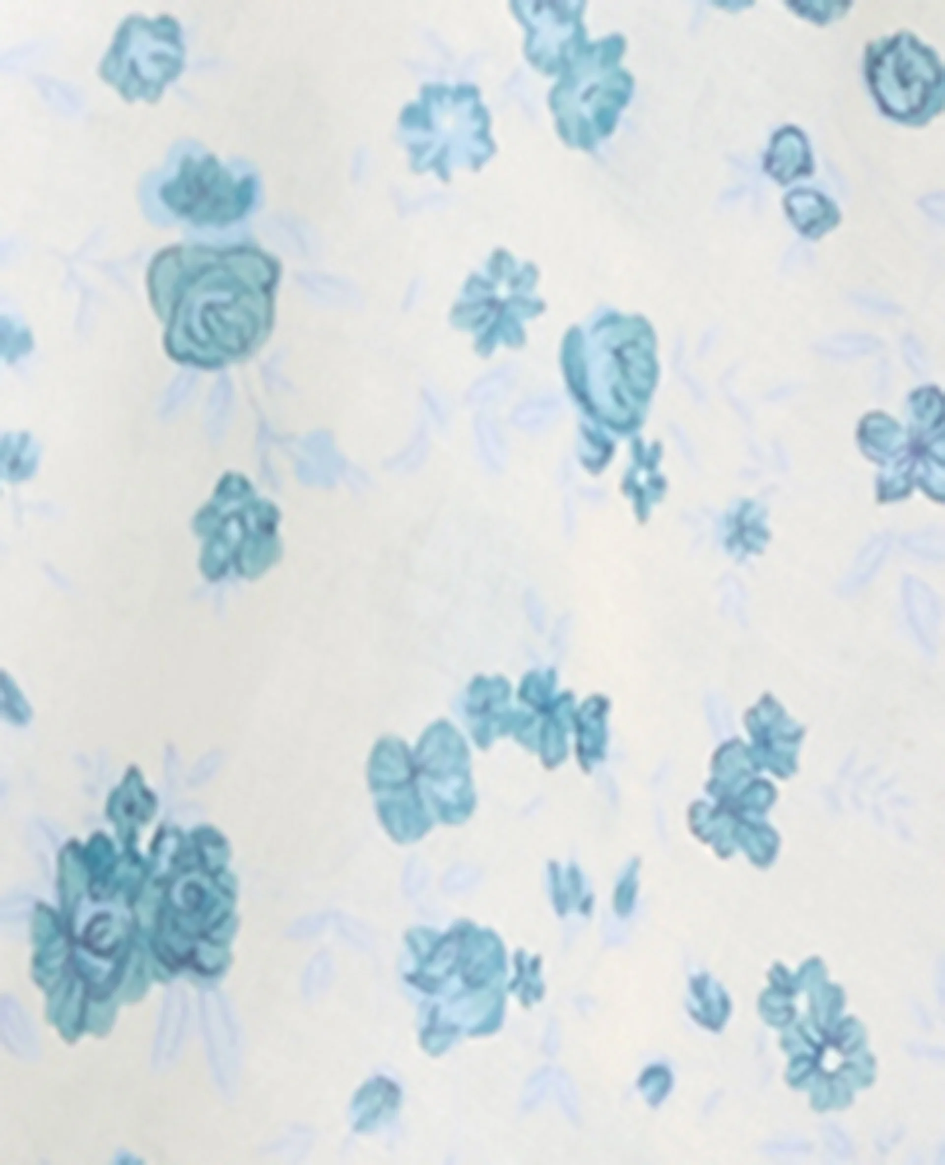 Blouse courte manches papillons motif fleurs - Image 8
