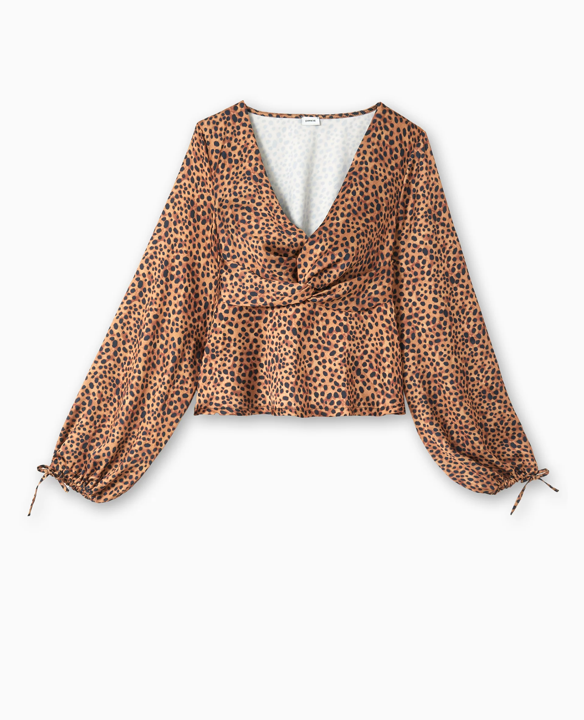 Blouse en tissu satiné motif léopard - Image 4