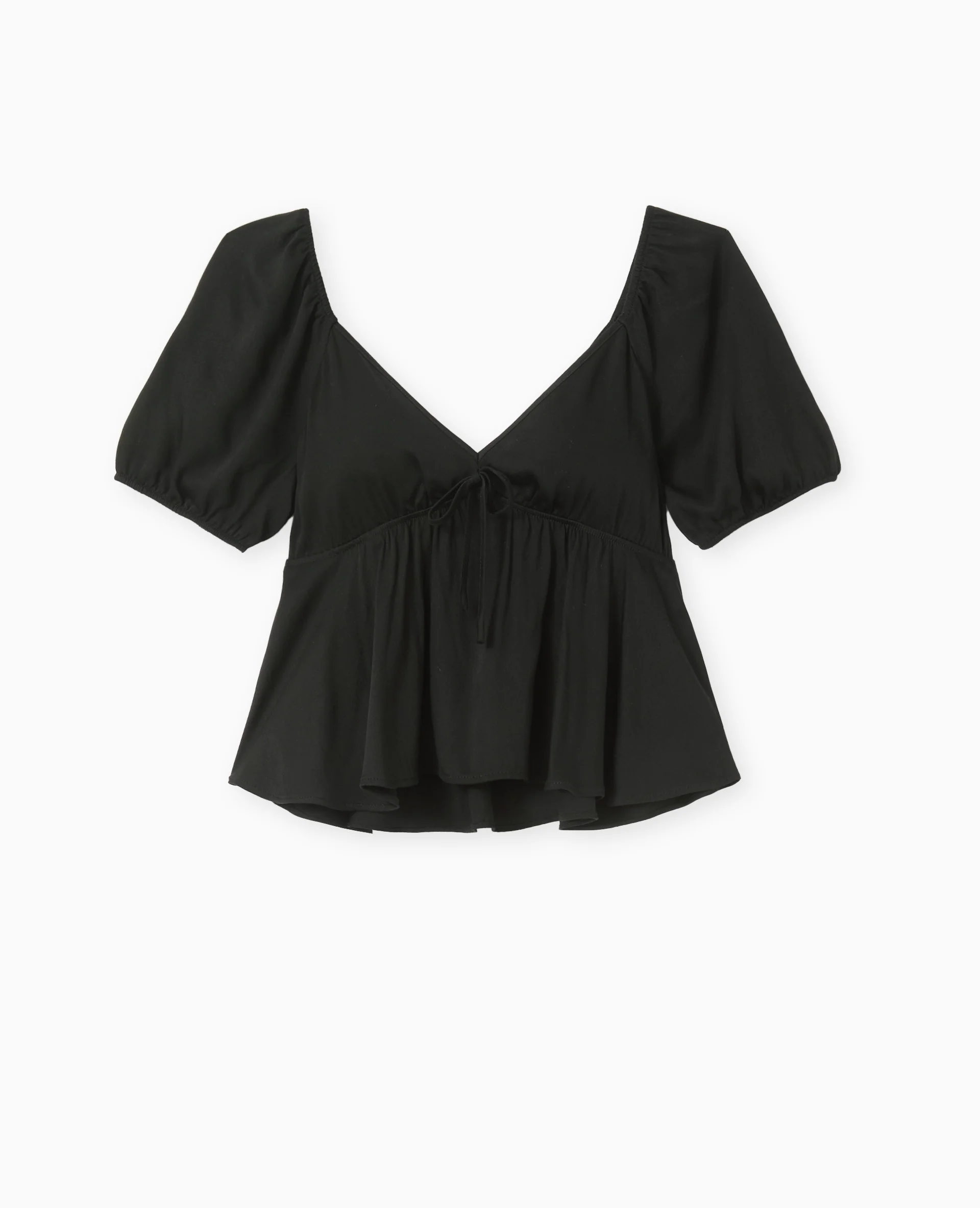 Blouse encolure V avec nœud - Image 4