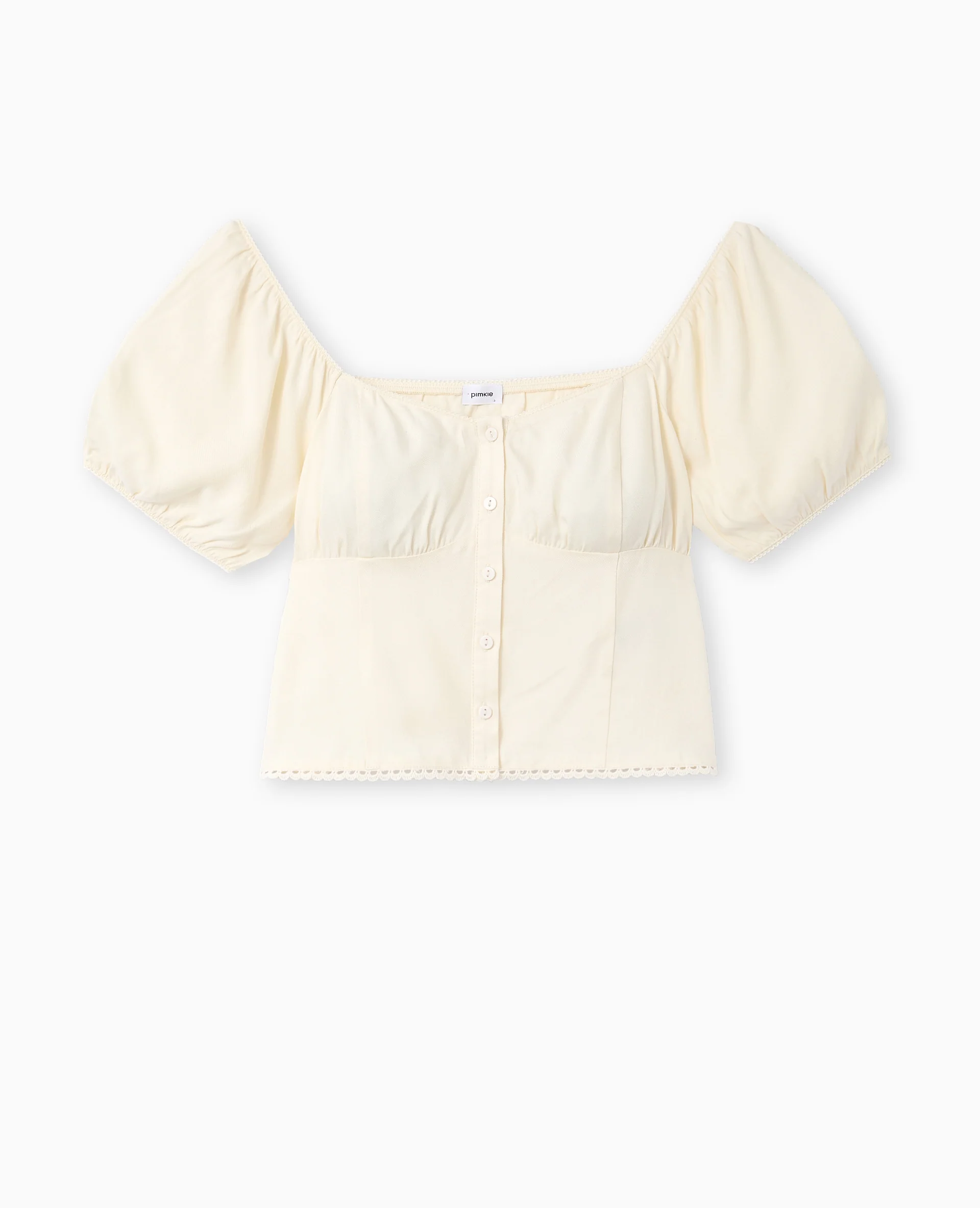 Blouse manches ballons avec finitions croquet - Image 4