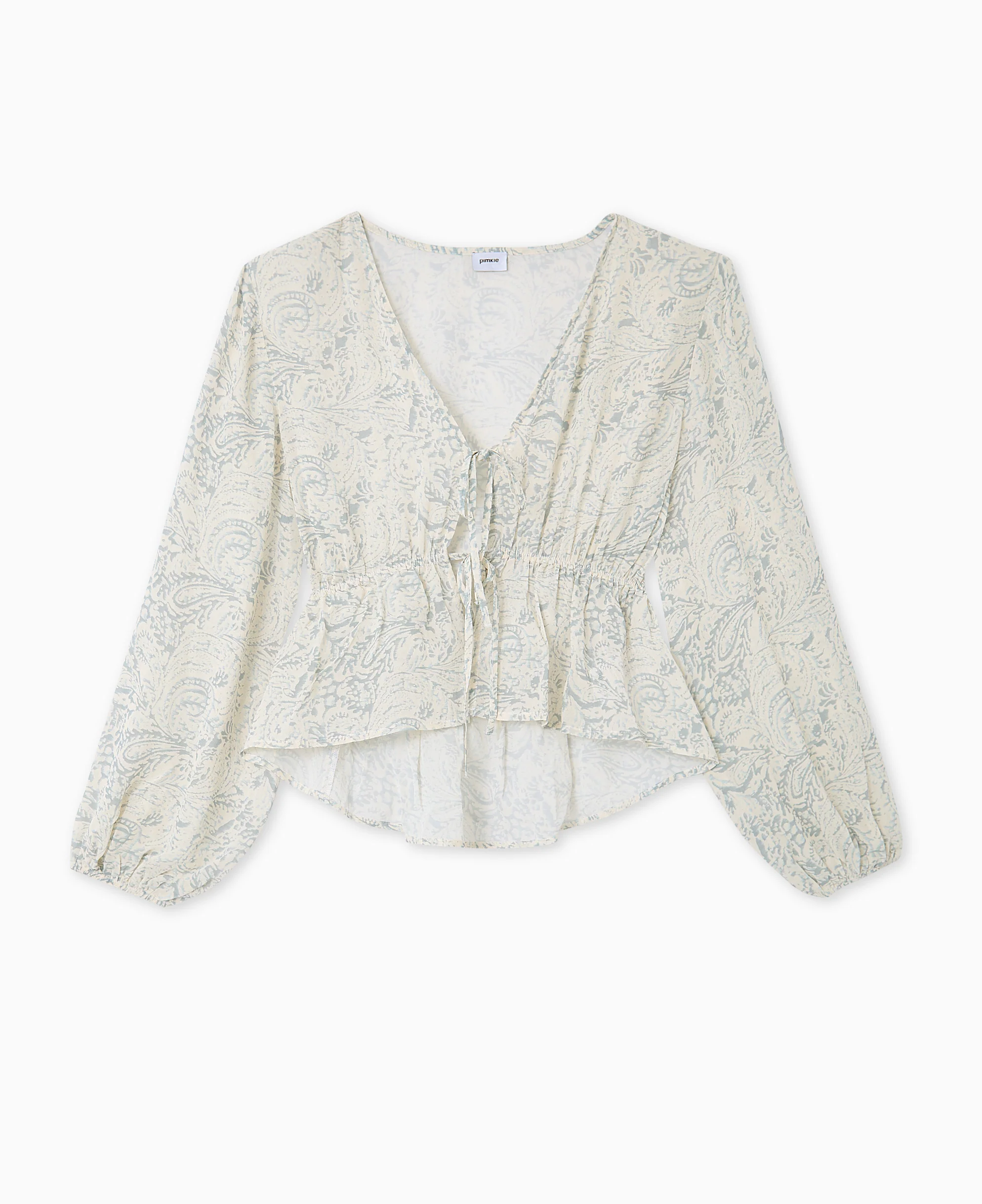 Blouse manches longues motif cachemire - Image 4