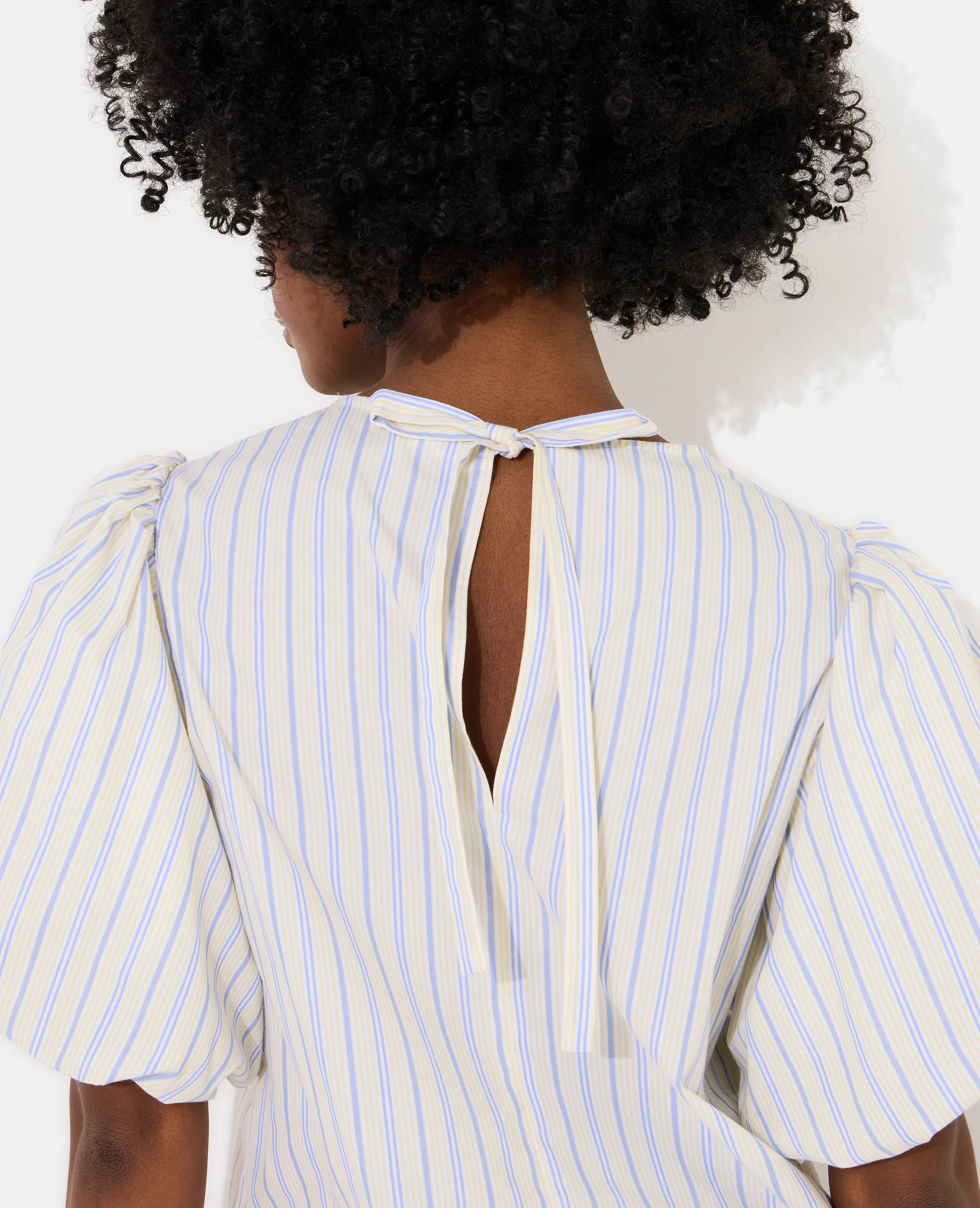 Blouse rayée manches ballons - Image 2