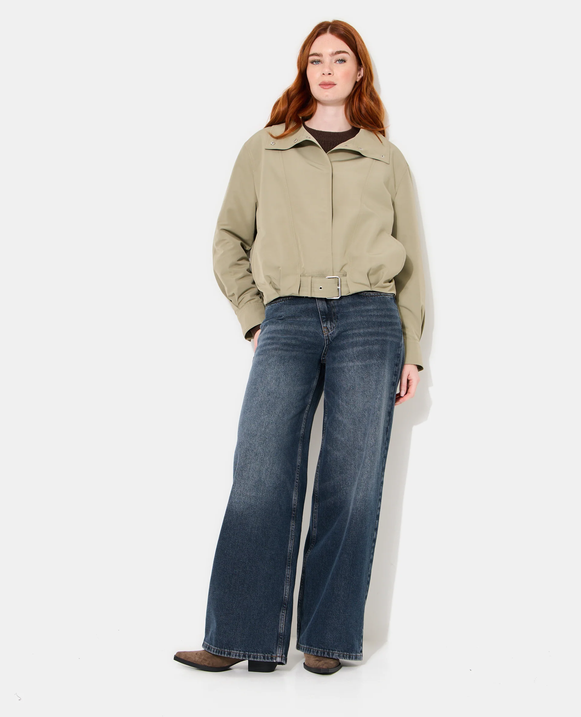 Blouson boule effet trench avec col montant - Image 3