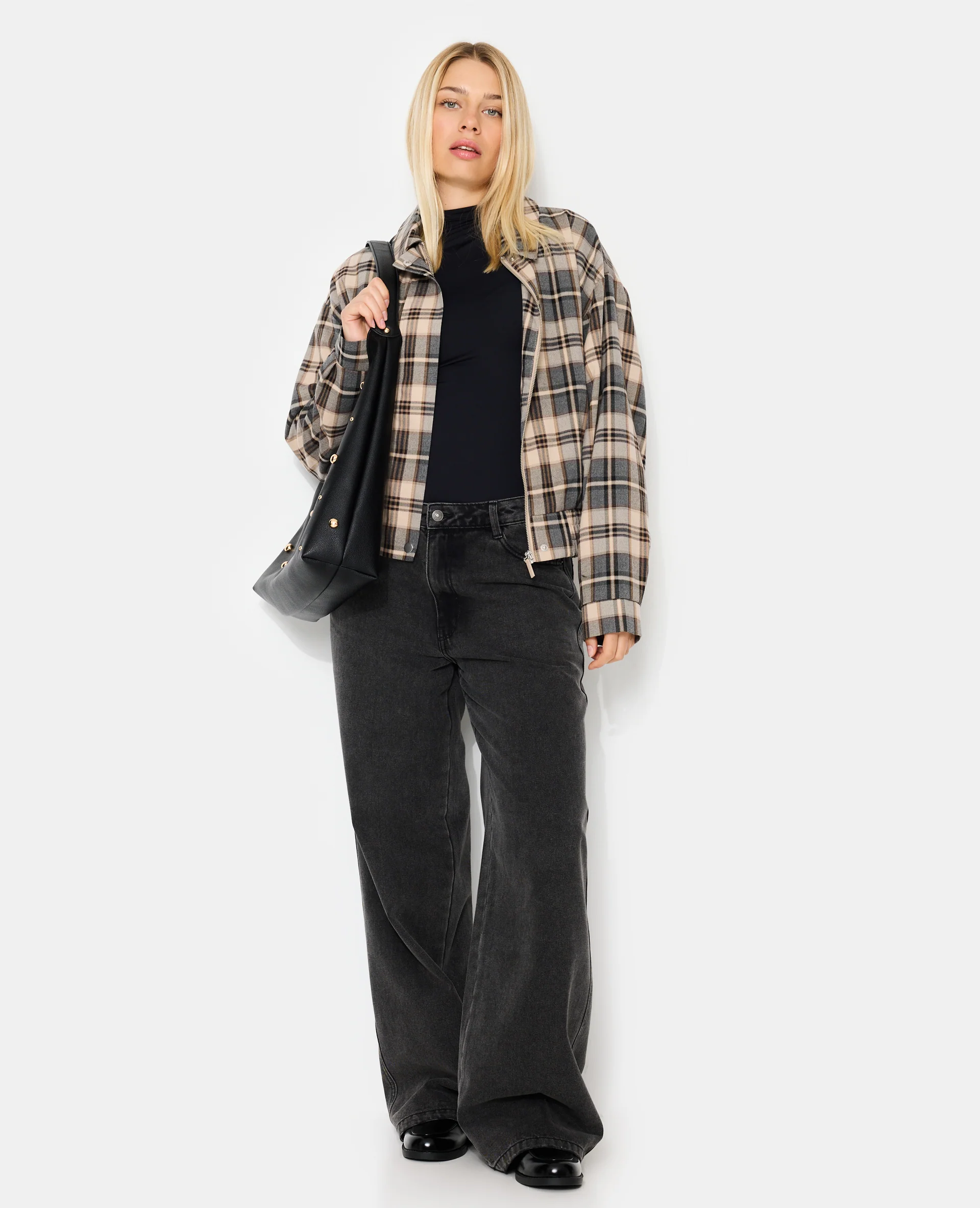 Blouson city motif carreaux - Image 3