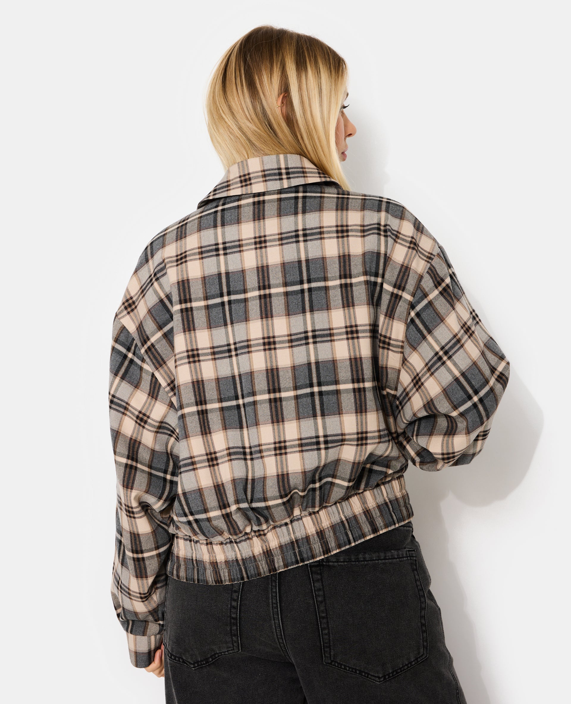 Blouson city motif carreaux - Image 6