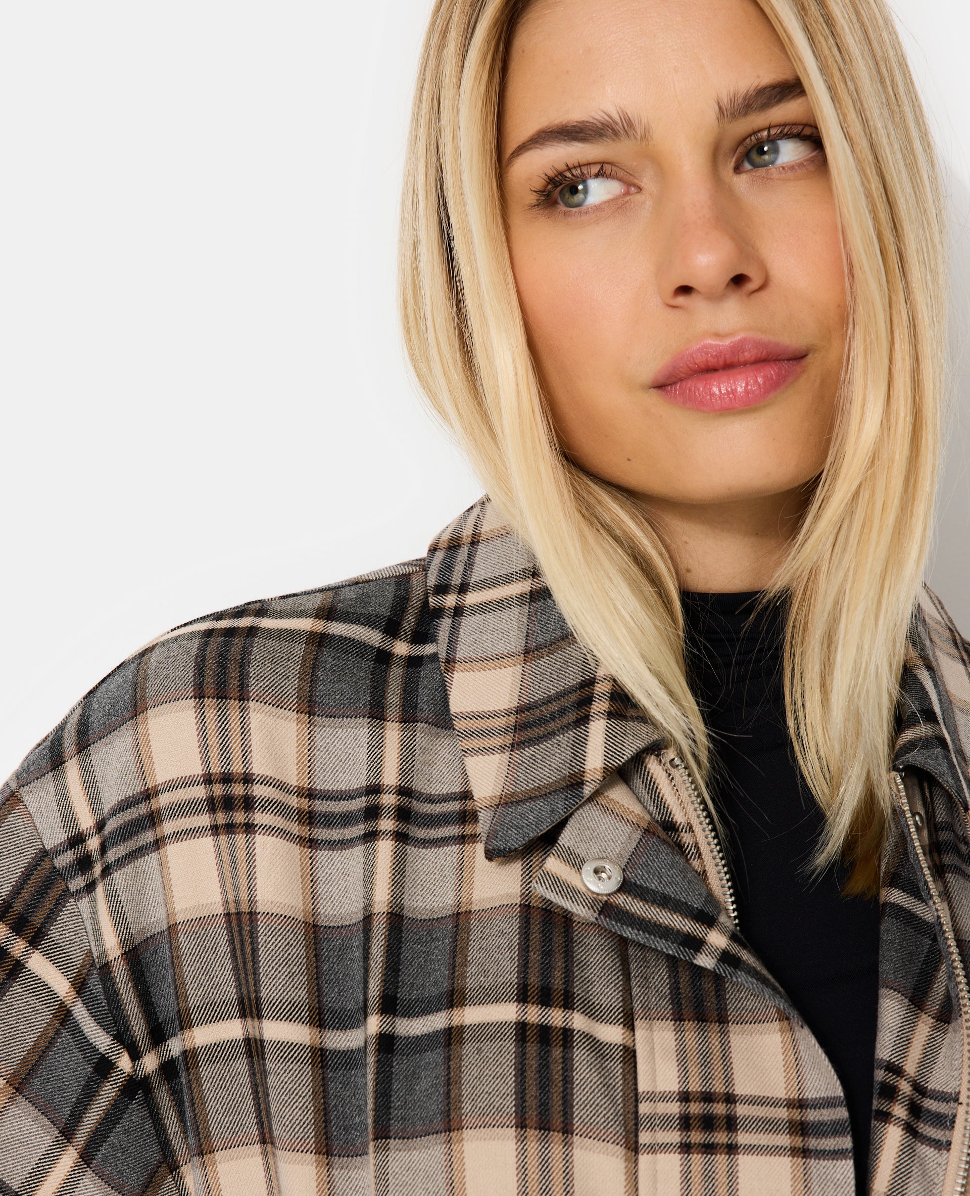 Blouson city motif carreaux - Image 7