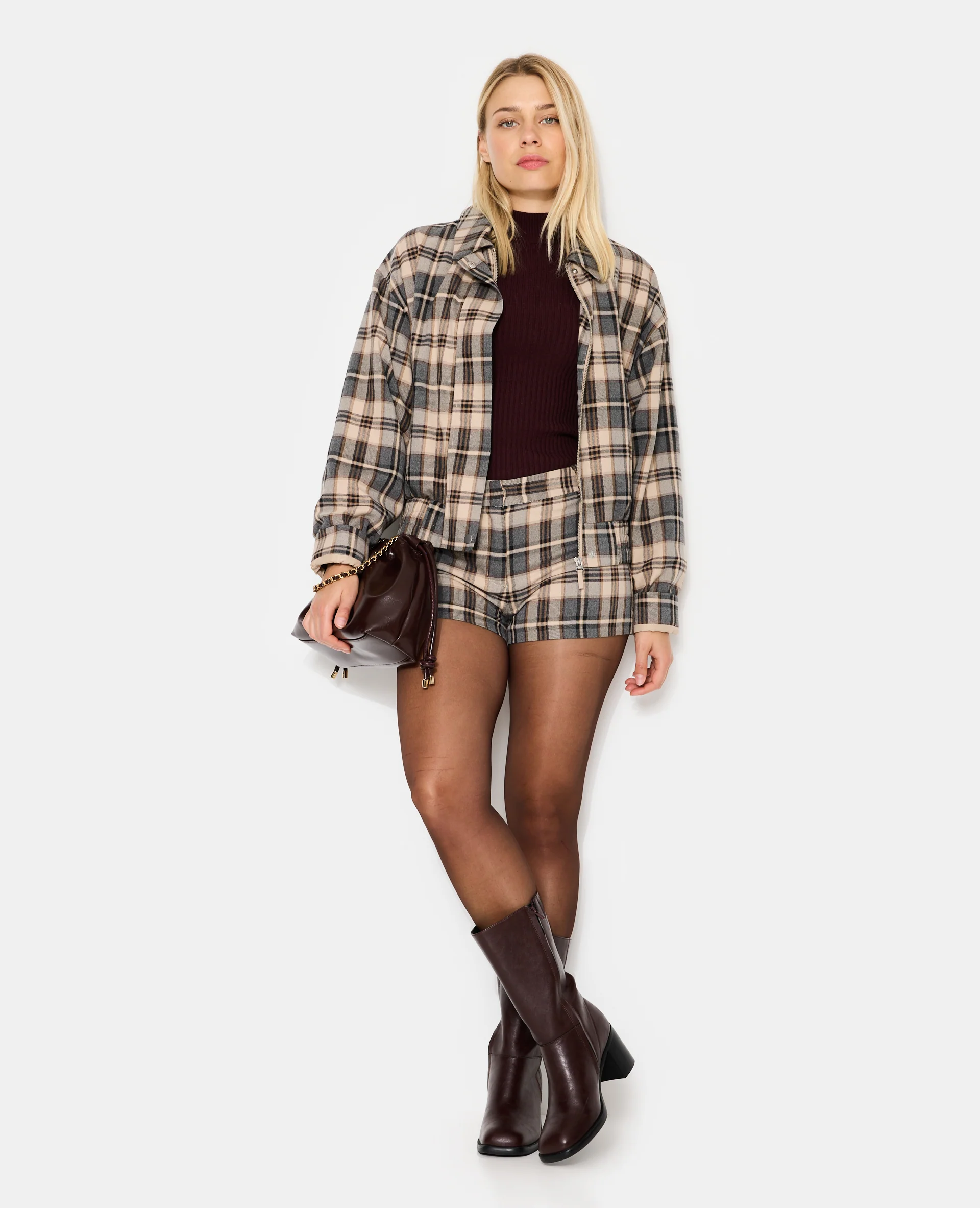 Blouson city motif carreaux - Image 8