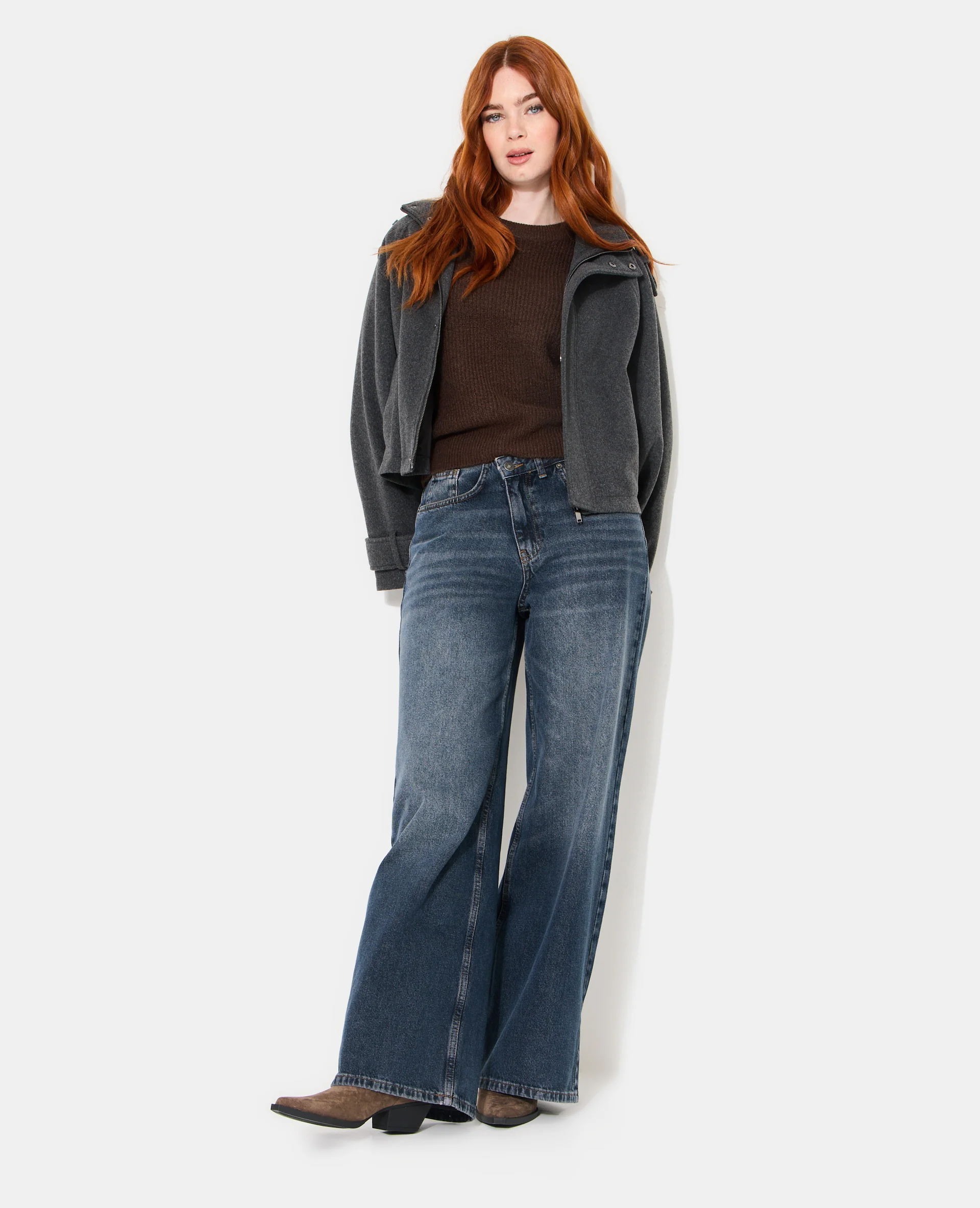 Blouson col montant effet drap de laine - Image 3