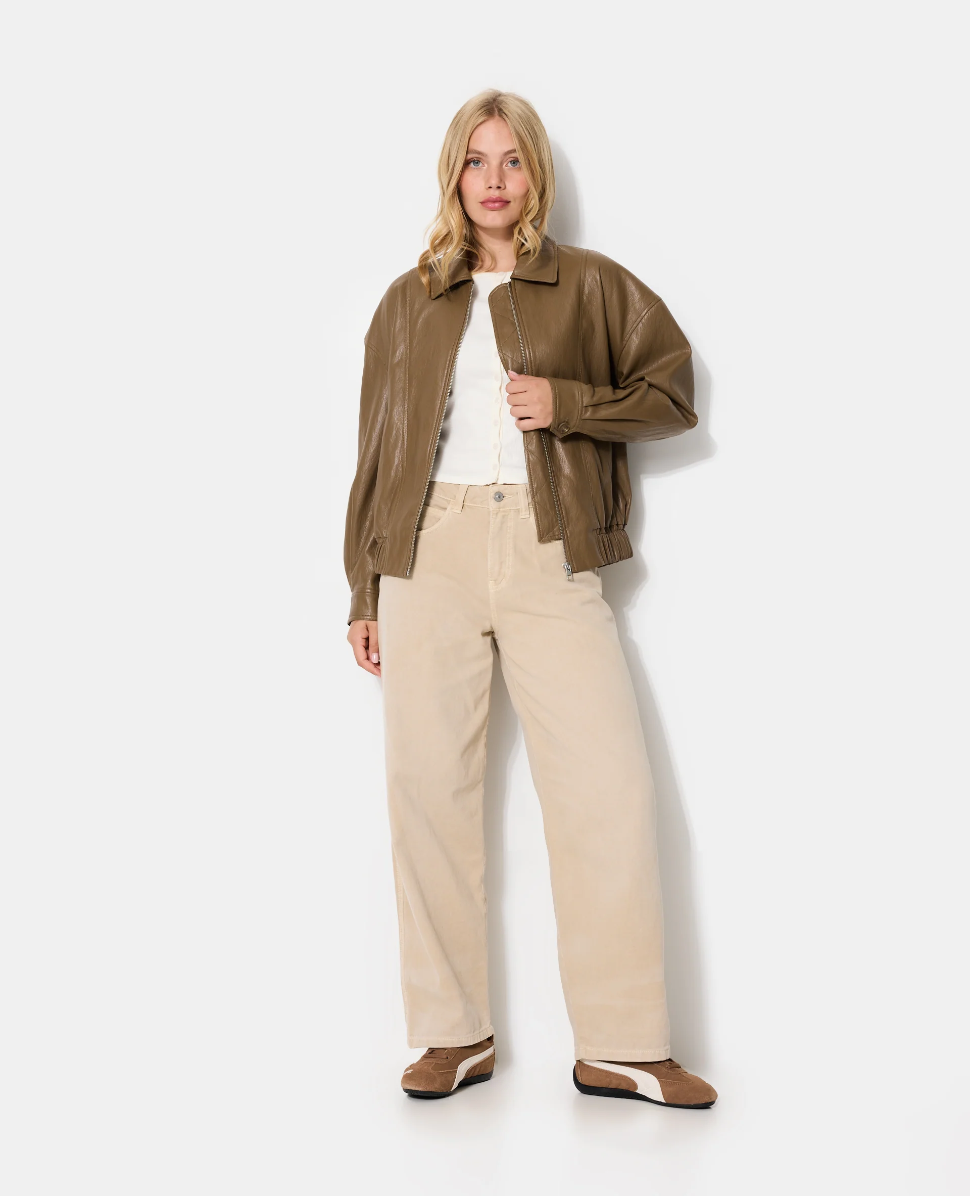 Blouson en simili avec col - Image 5