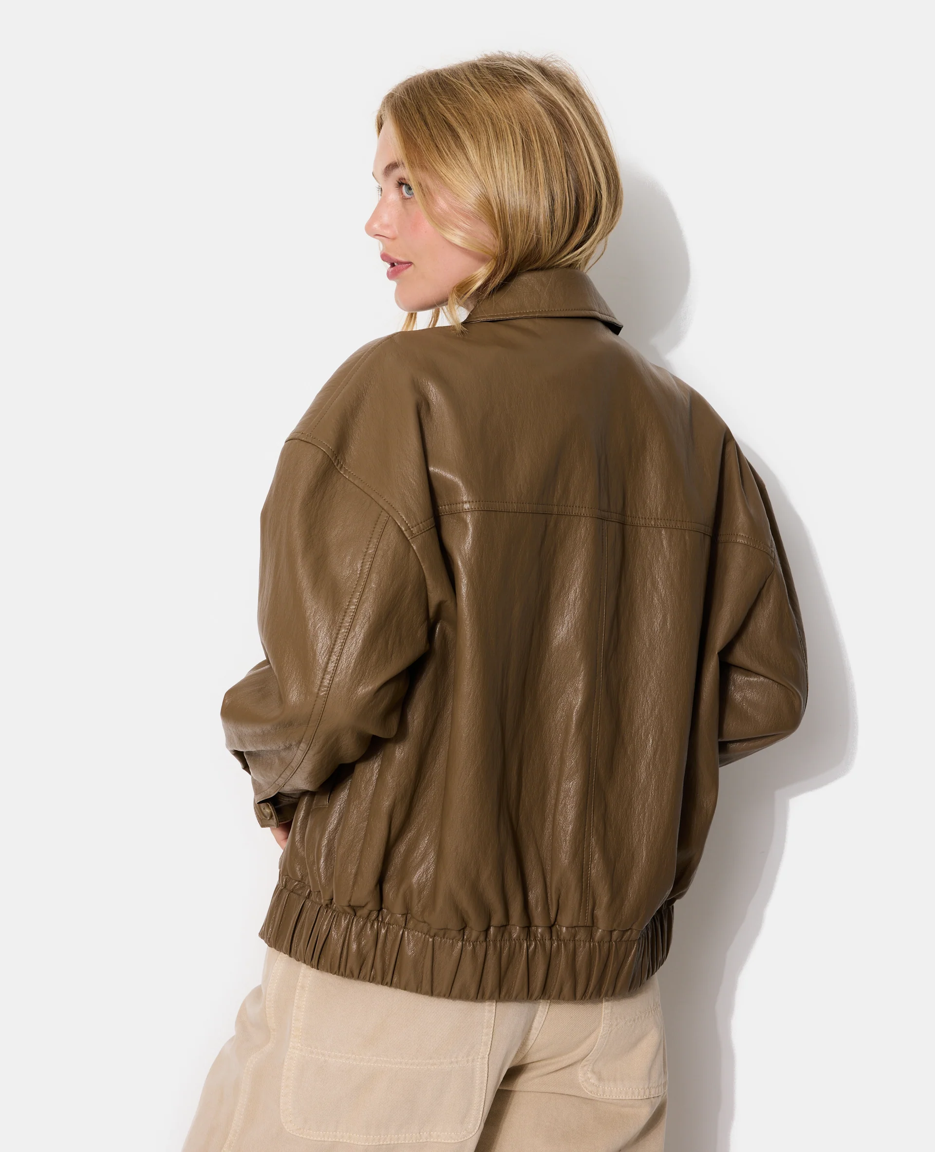 Blouson en simili avec col - Image 6