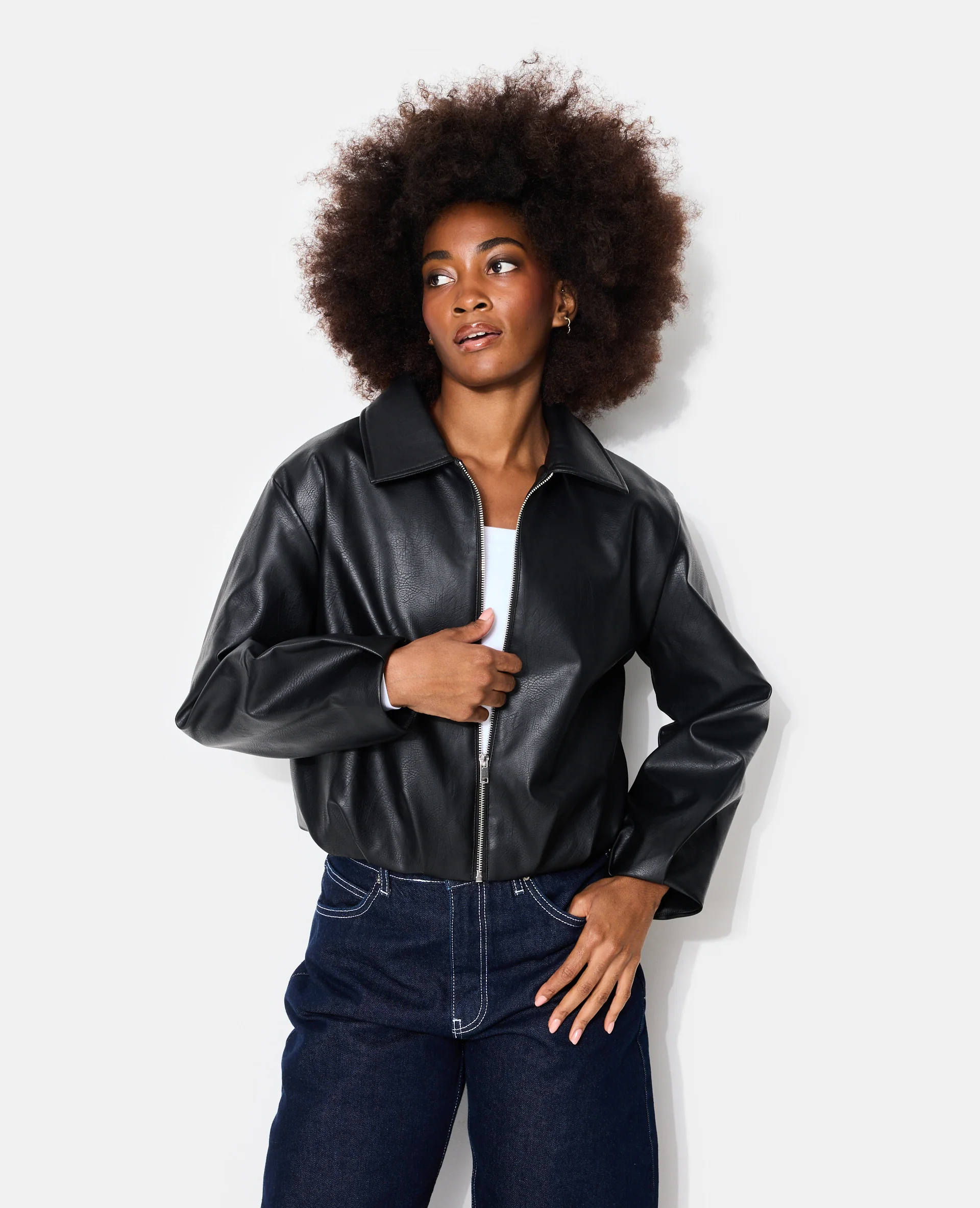 Blouson en simili forme boule - Image 5