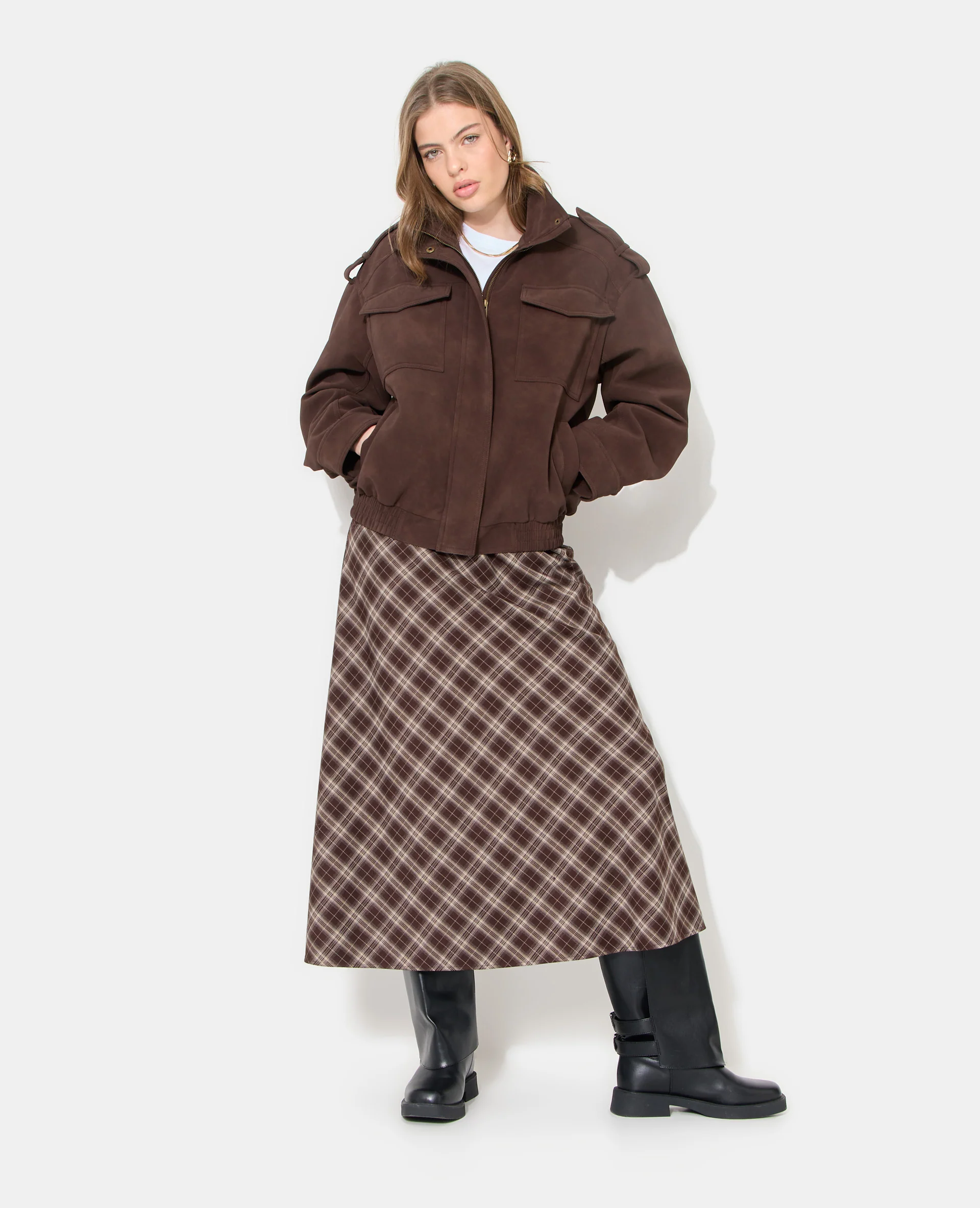 Blouson en suédine col montant - Image 3