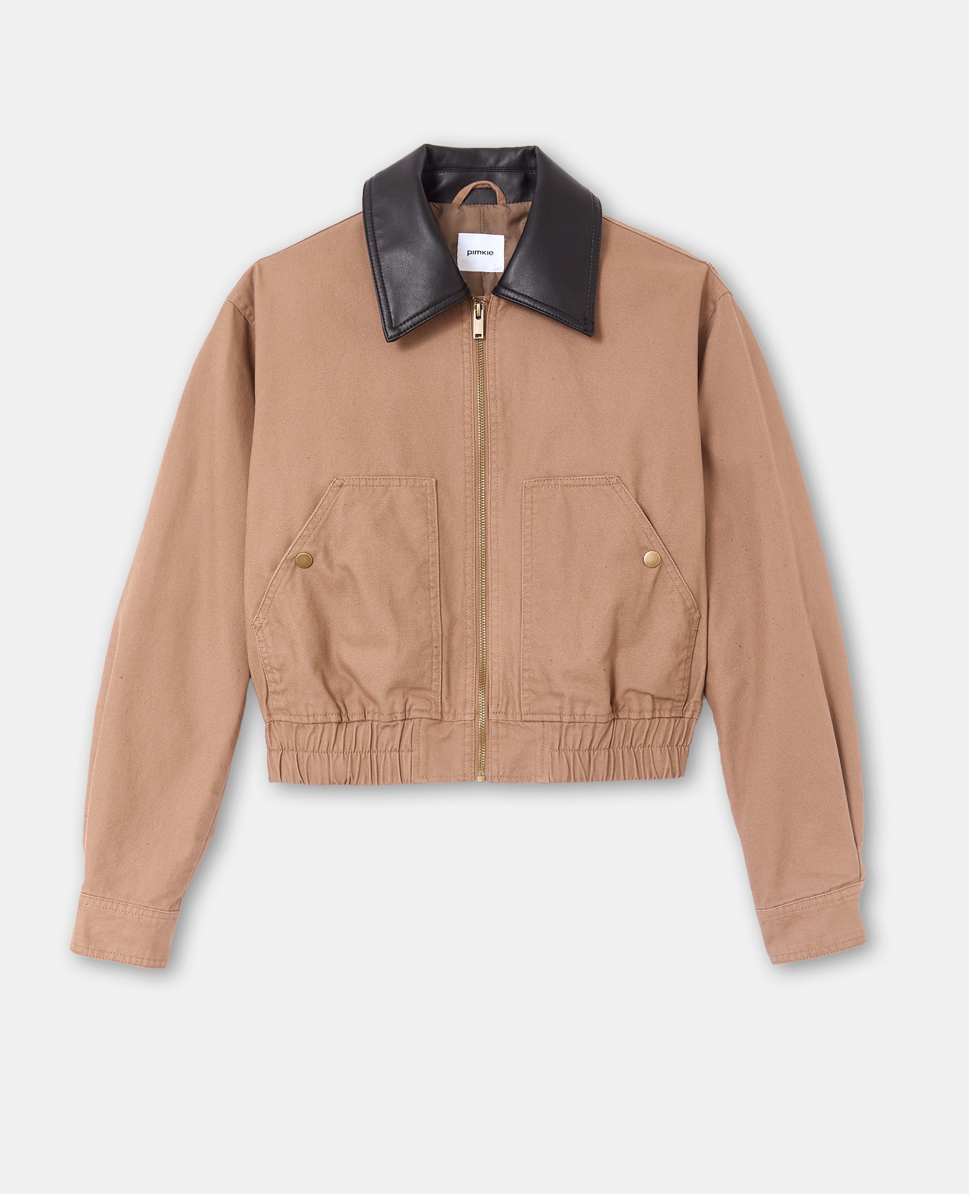 Blouson en toile avec col simili - Image 4