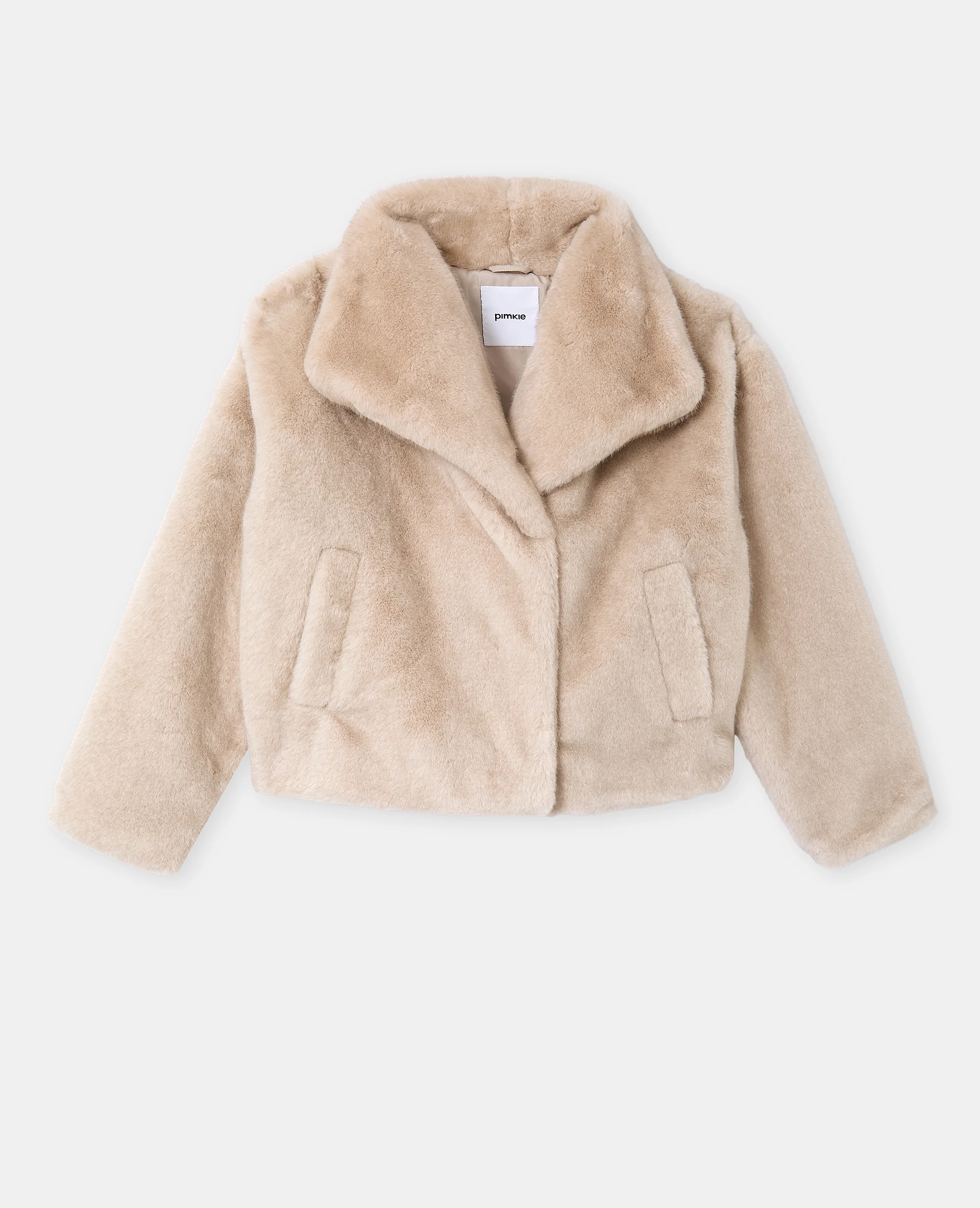 Blouson fausse fourrure avec grand col - Image 4