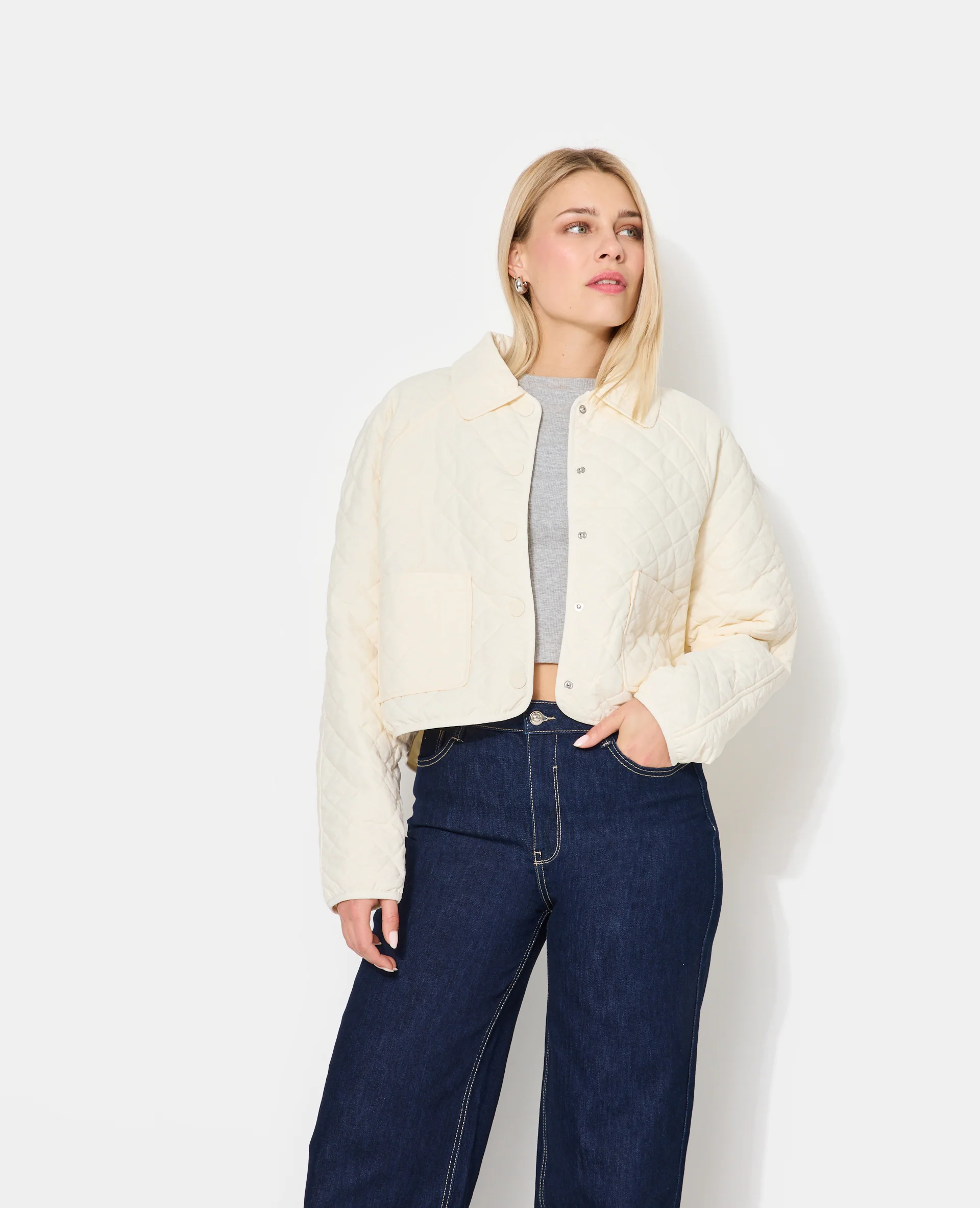 Blouson matelassé avec col et poches - Image 7
