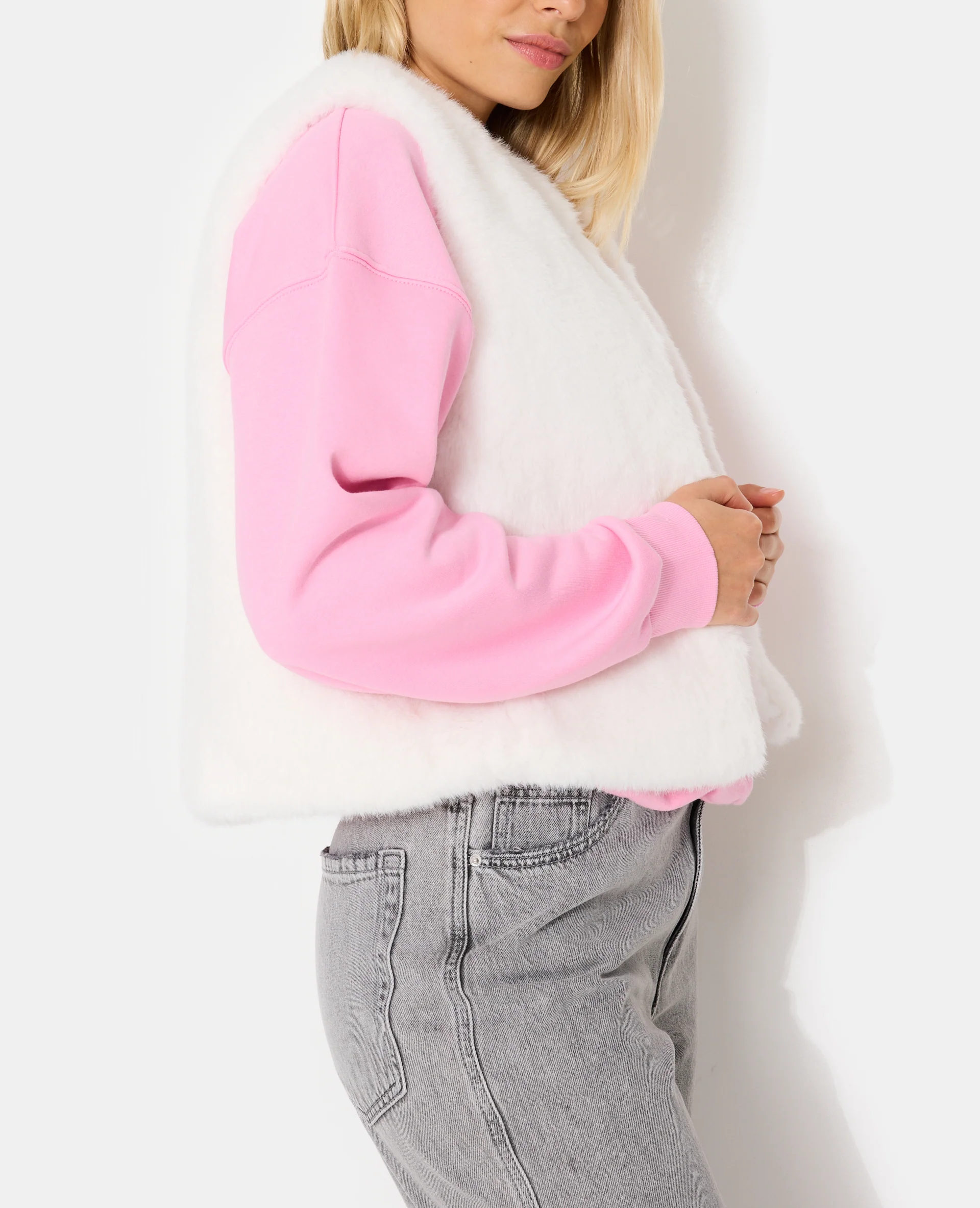 Blouson sans manches en fausse fourrure - Image 7