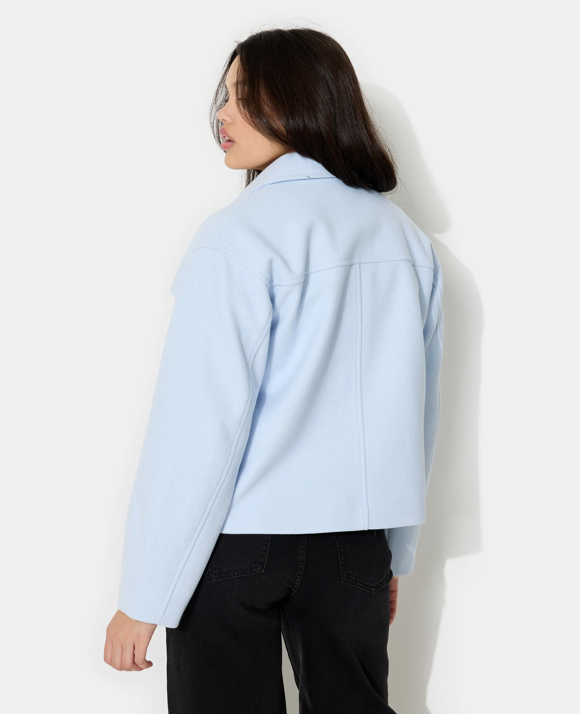 Blouson zippé effet drap de laine - Image 6