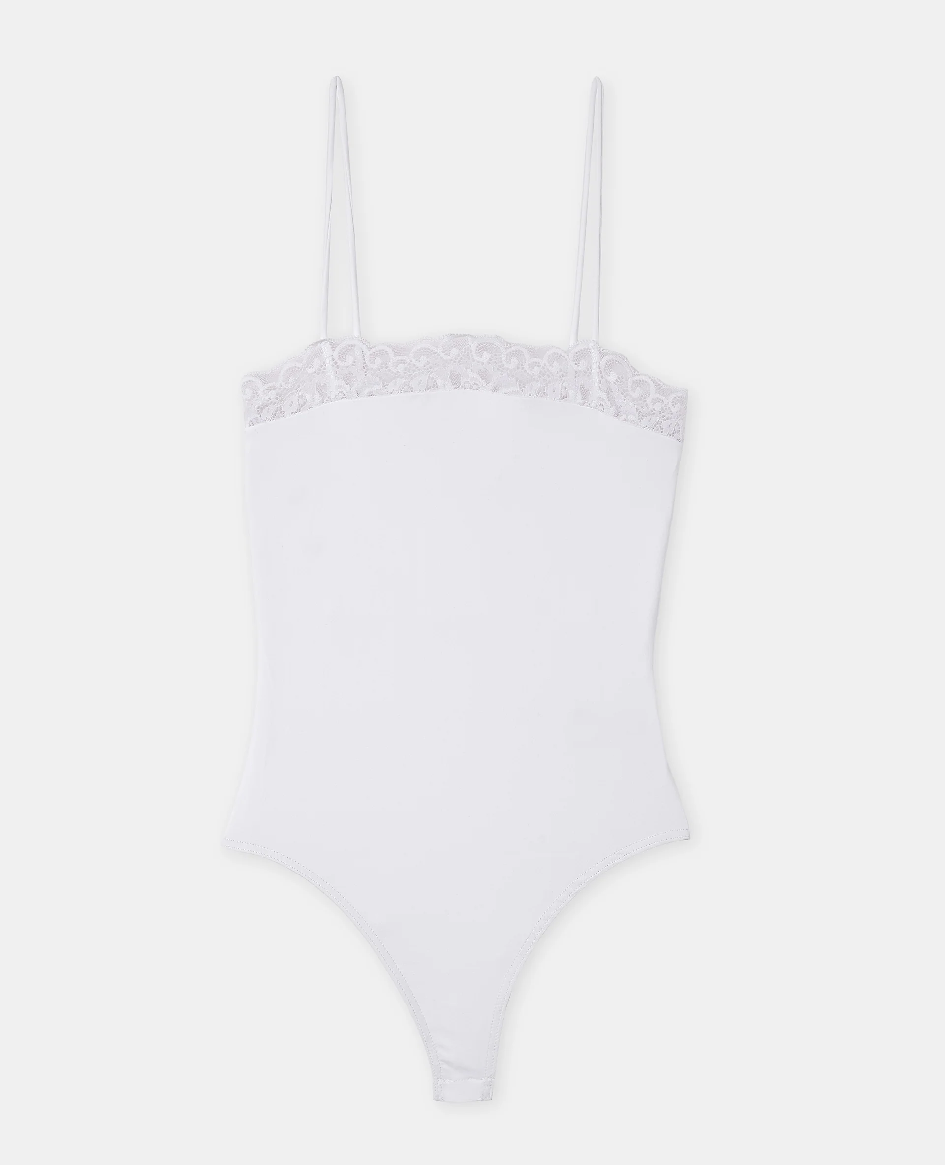 Body à bretelles en maille stretch avec dentelle - Image 4