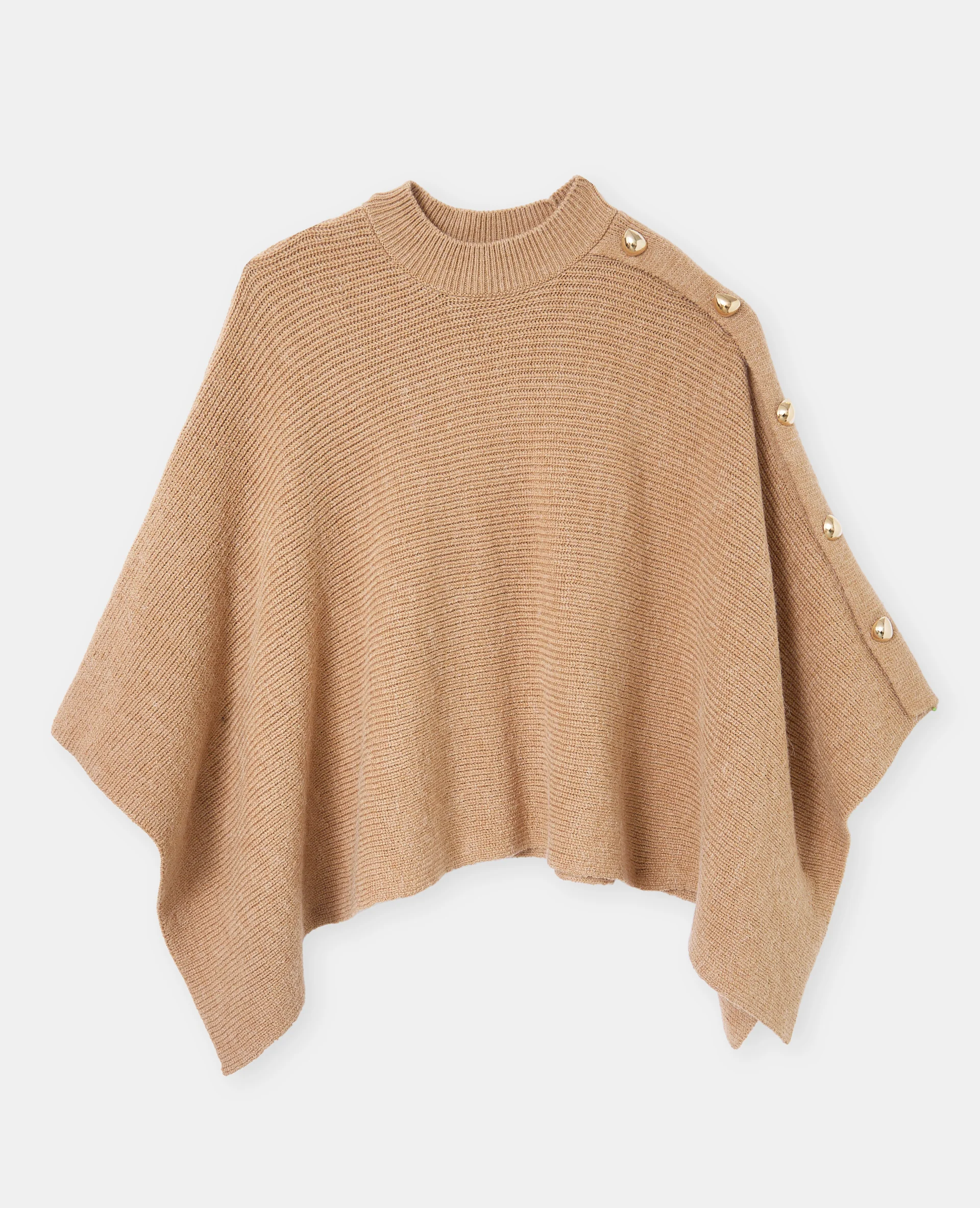 Cape en tricot avec détail boutons - Image 4