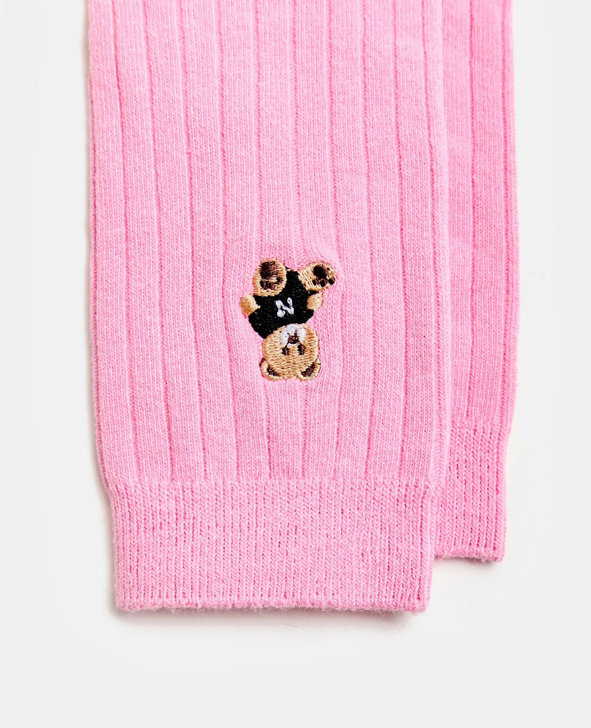 Chaussettes hautes avec oursons brodés - Image 4