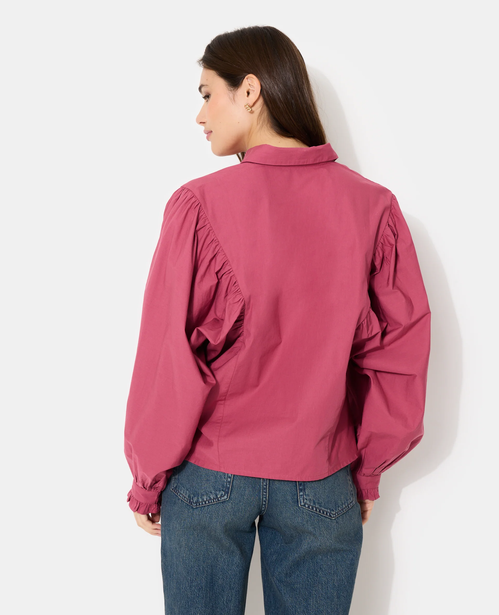Chemise avec fronces et manches chauve-souris - Image 6