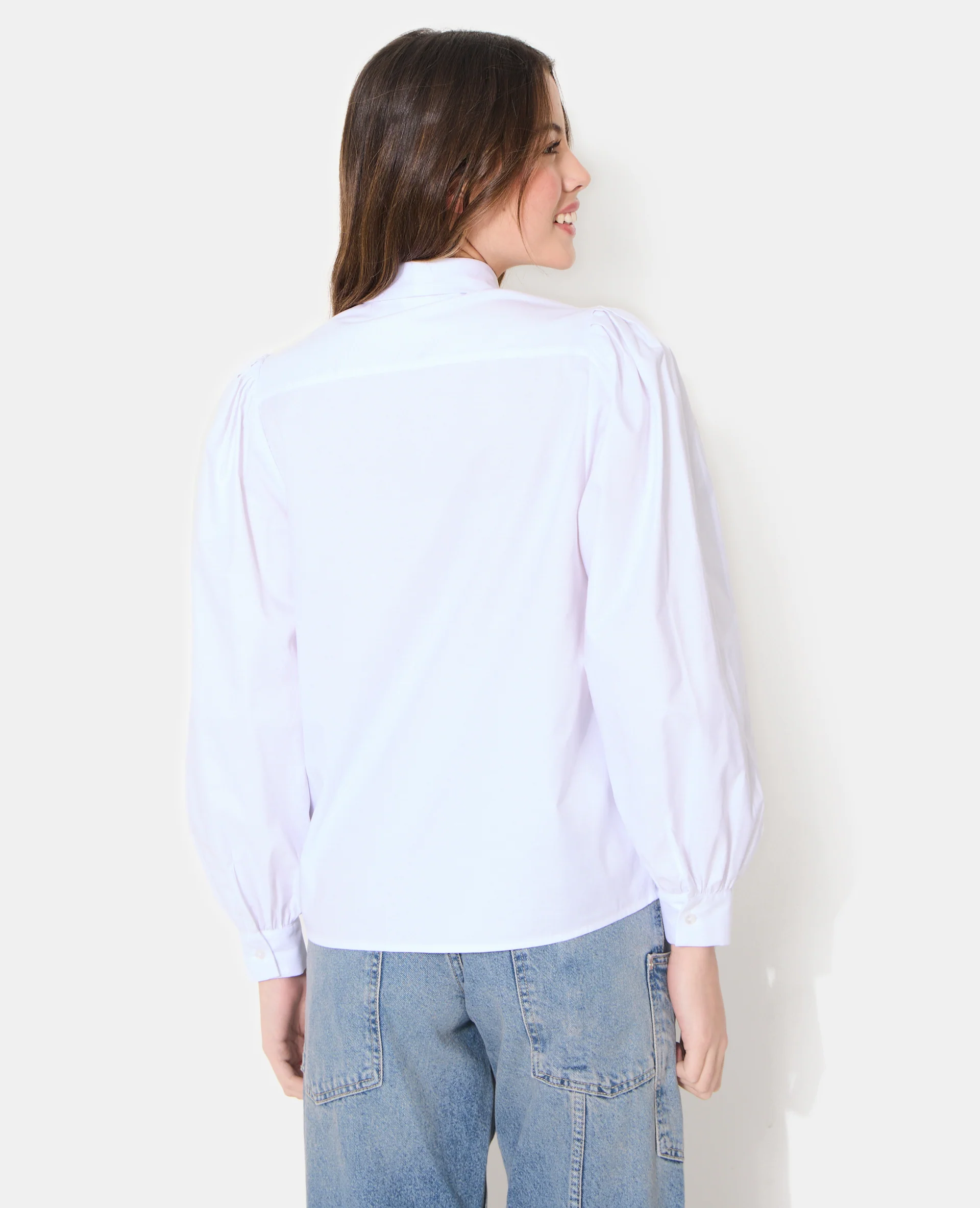Chemise col lavalière avec manches ballons - Image 6
