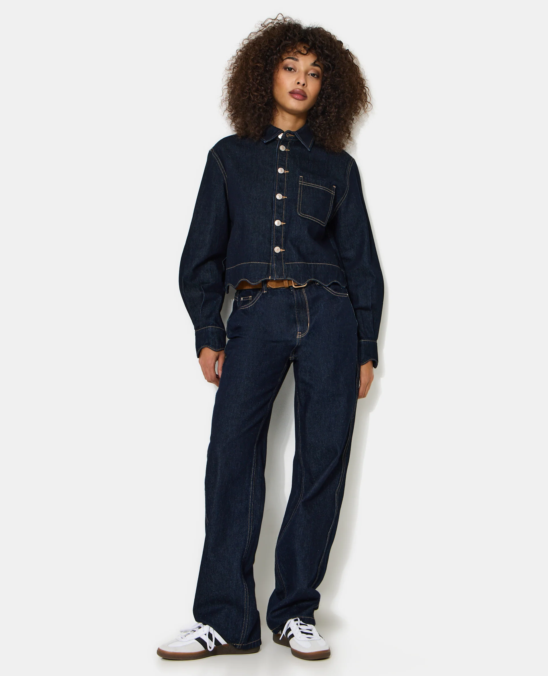 Chemise en jean avec bords zig-zag - Image 3