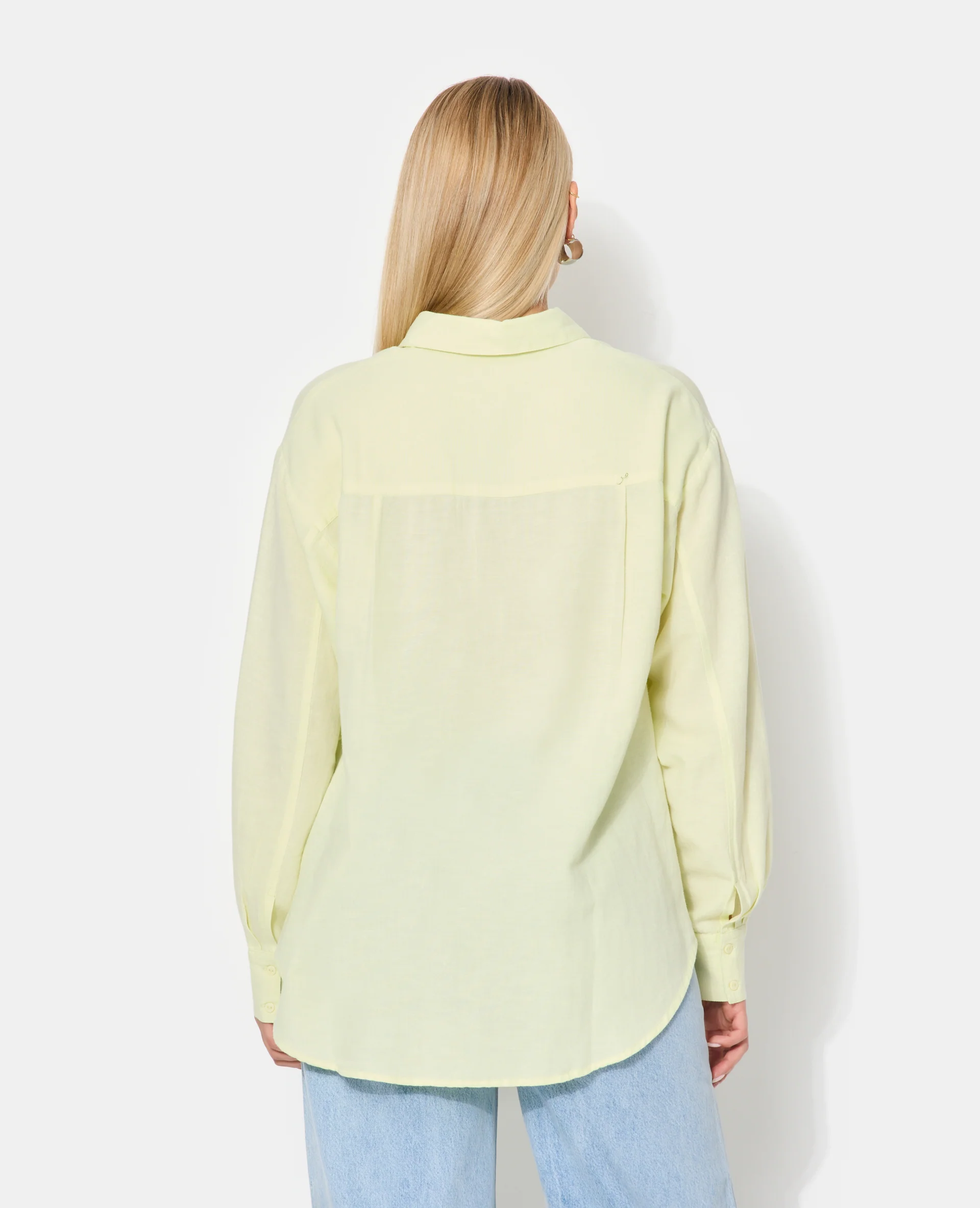 Chemise oversize avec lin motif rayures - Image 6