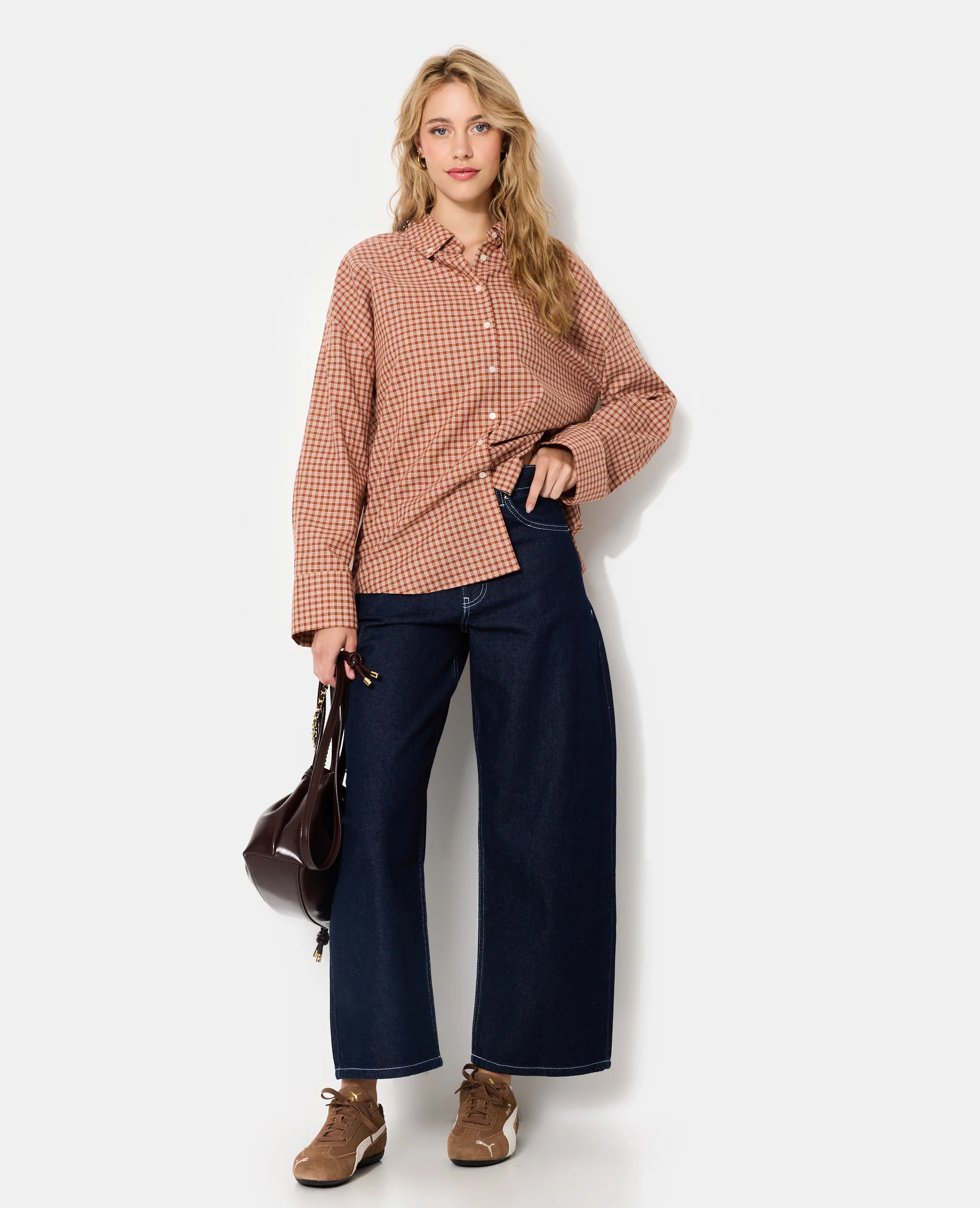Chemise oversize motif carreaux - Image 5