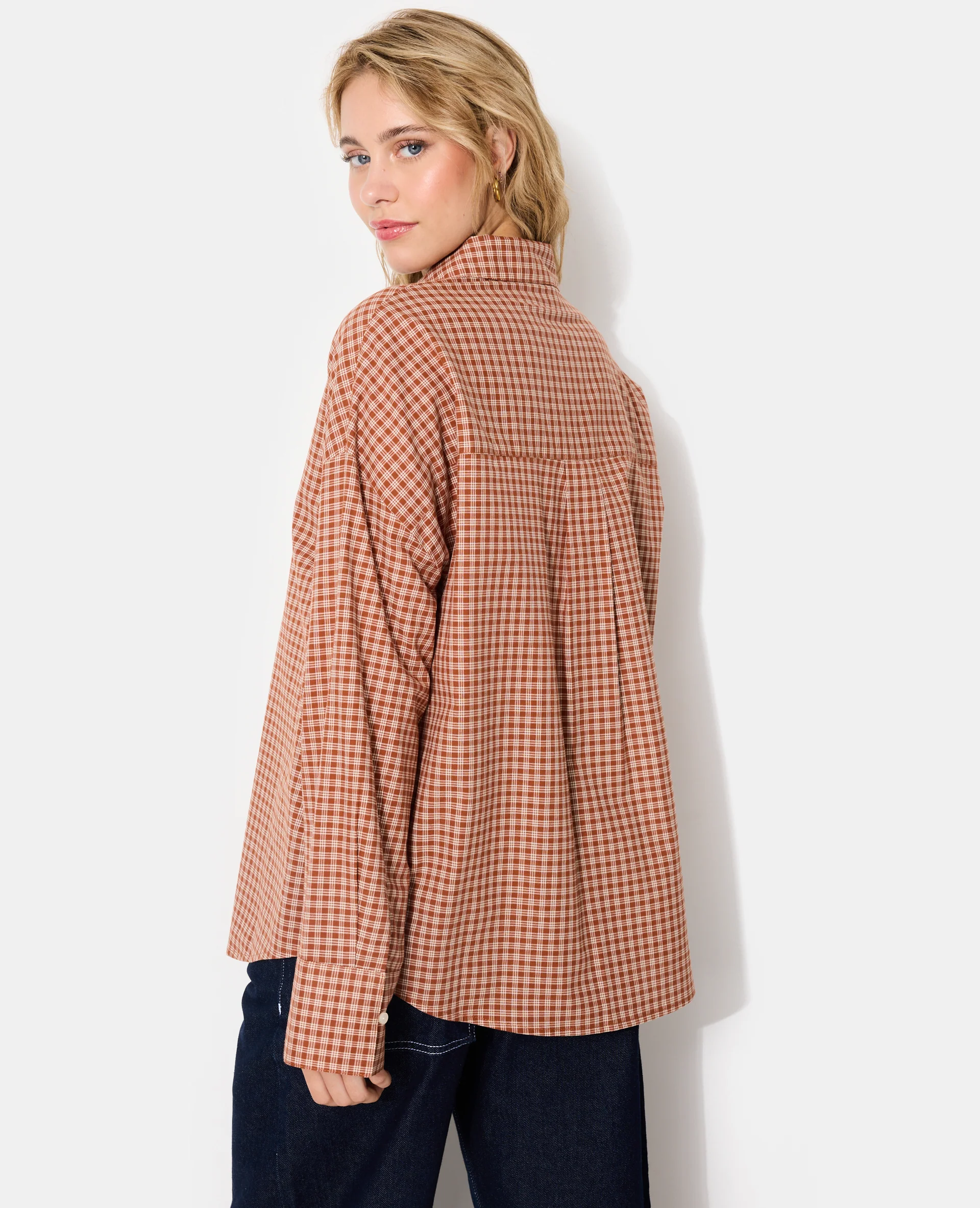 Chemise oversize motif carreaux - Image 6