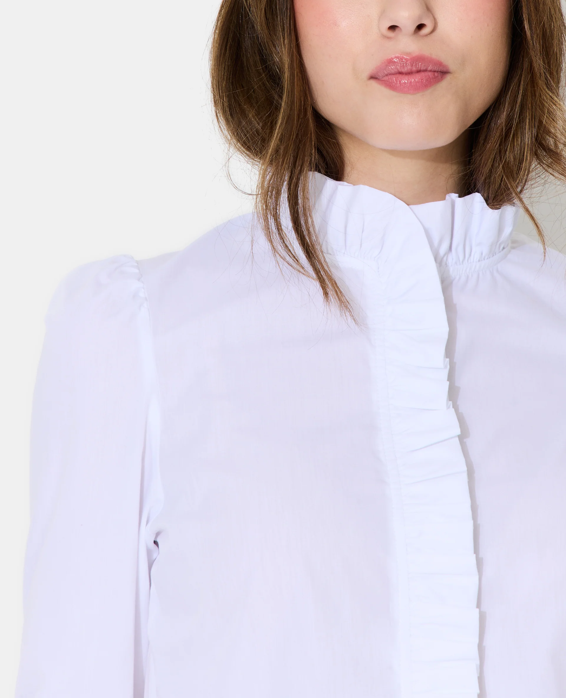Chemise popeline avec volants - Image 2