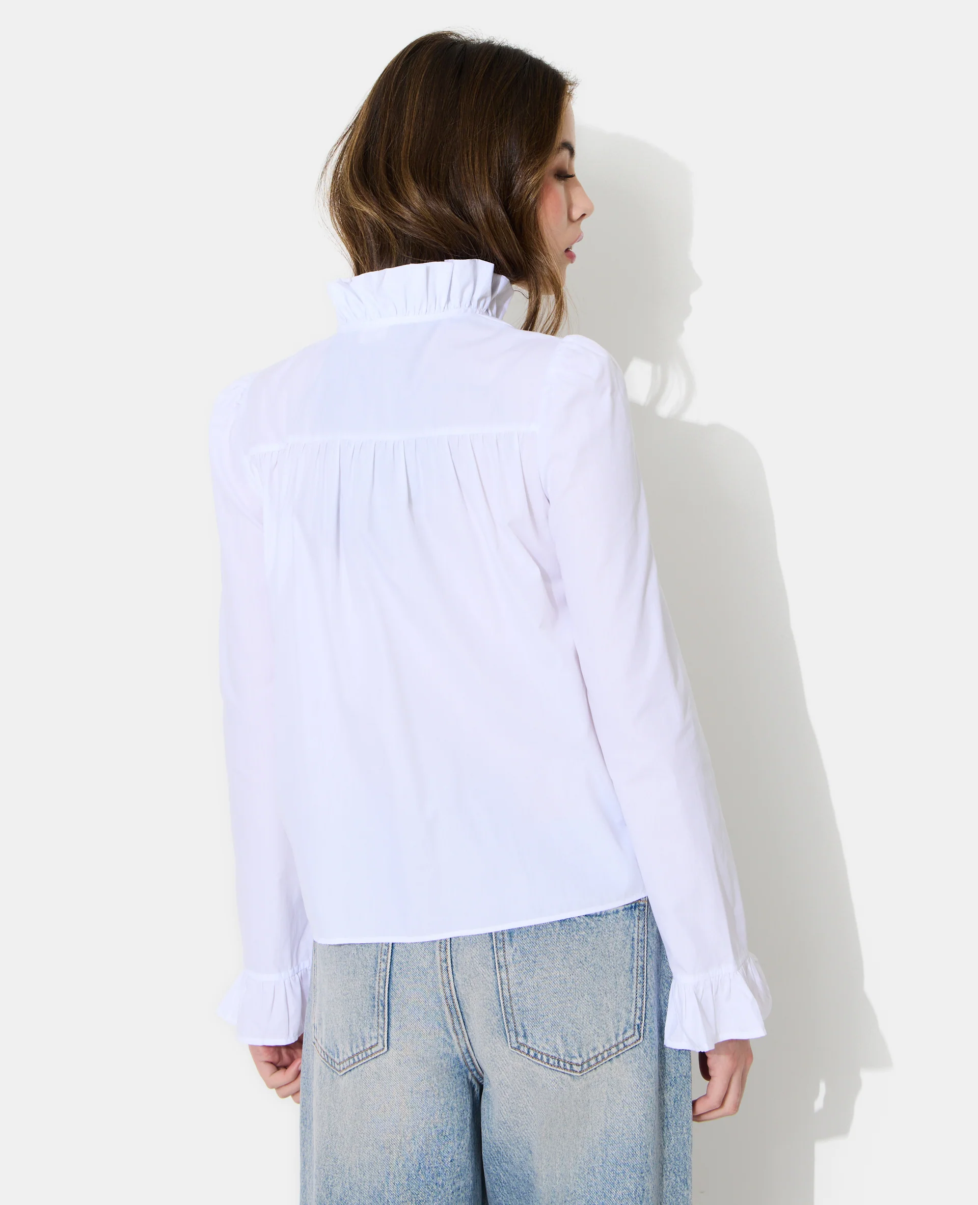 Chemise popeline avec volants - Image 6