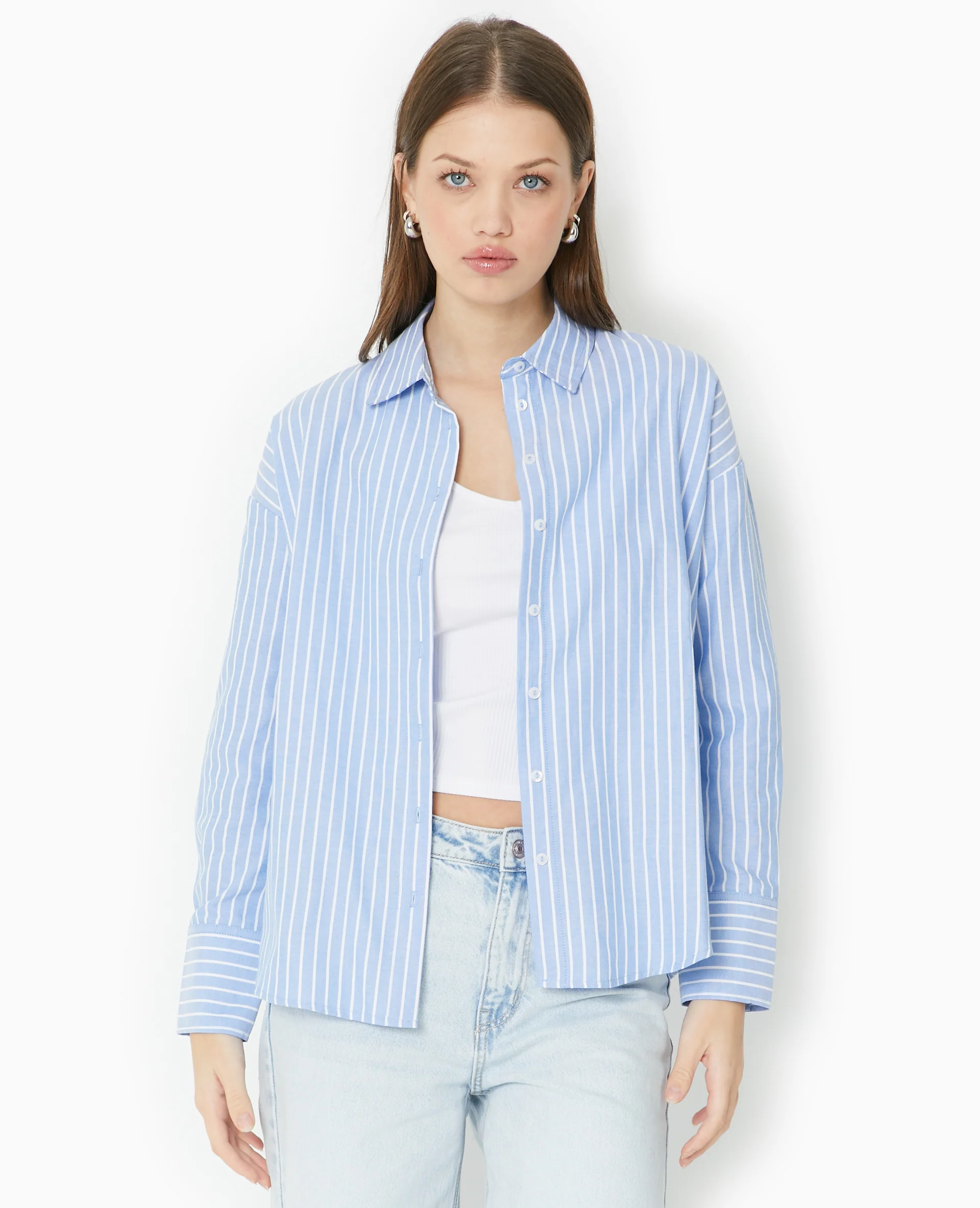 Chemise rayée ample et droite - Image 5