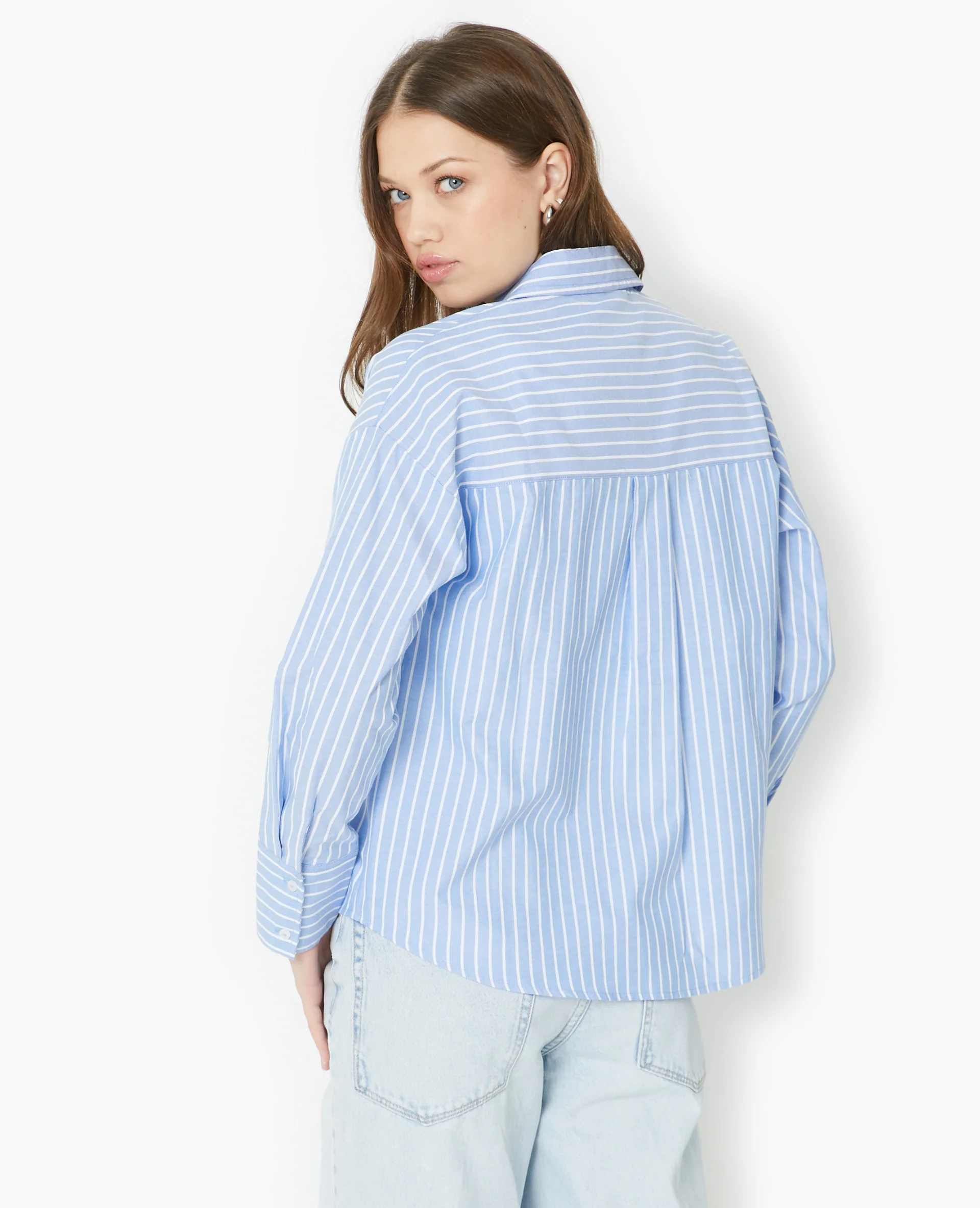 Chemise rayée ample et droite - Image 6