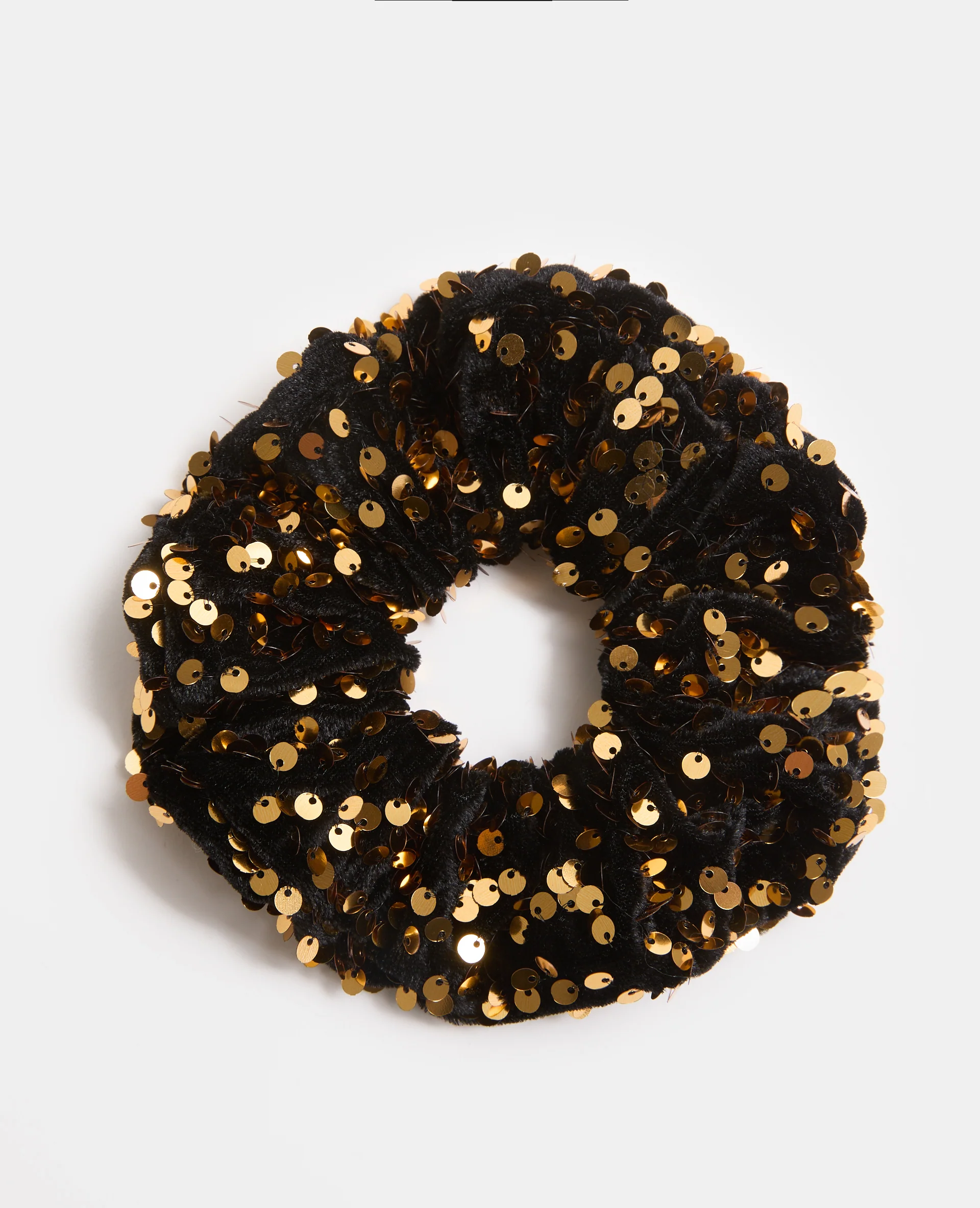 Chouchou en velours avec sequins