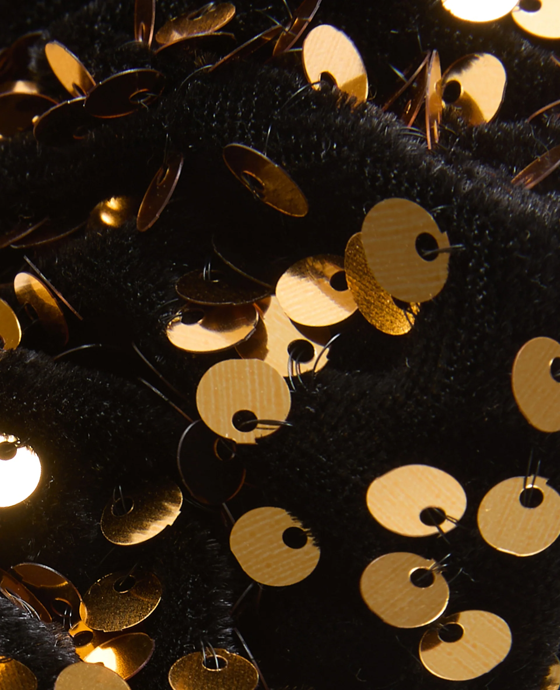 Chouchou en velours avec sequins - Image 4