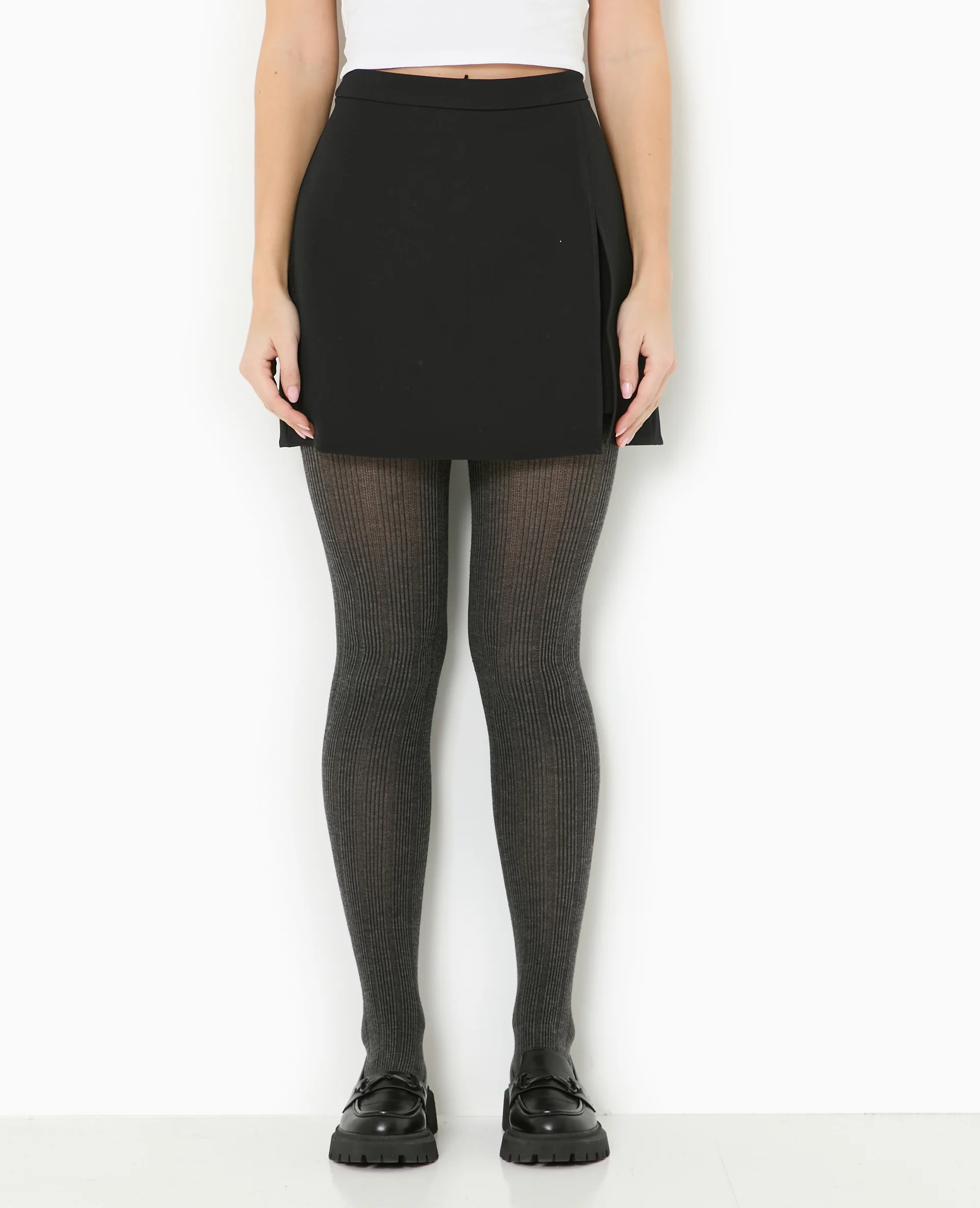 Collants en maille fantaisie effet rayé