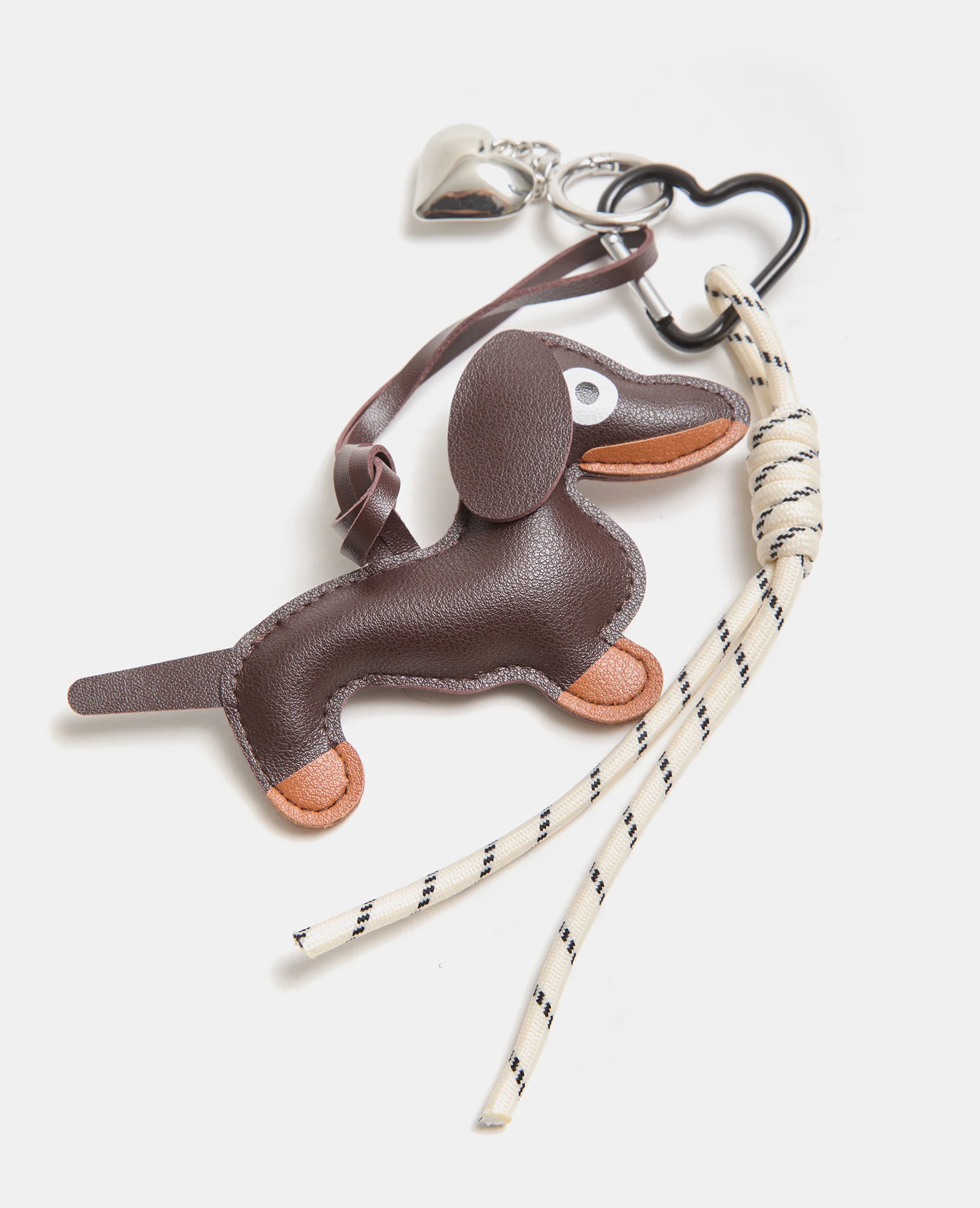 Déco de sac chien en simili avec corde et cœur - Image 4
