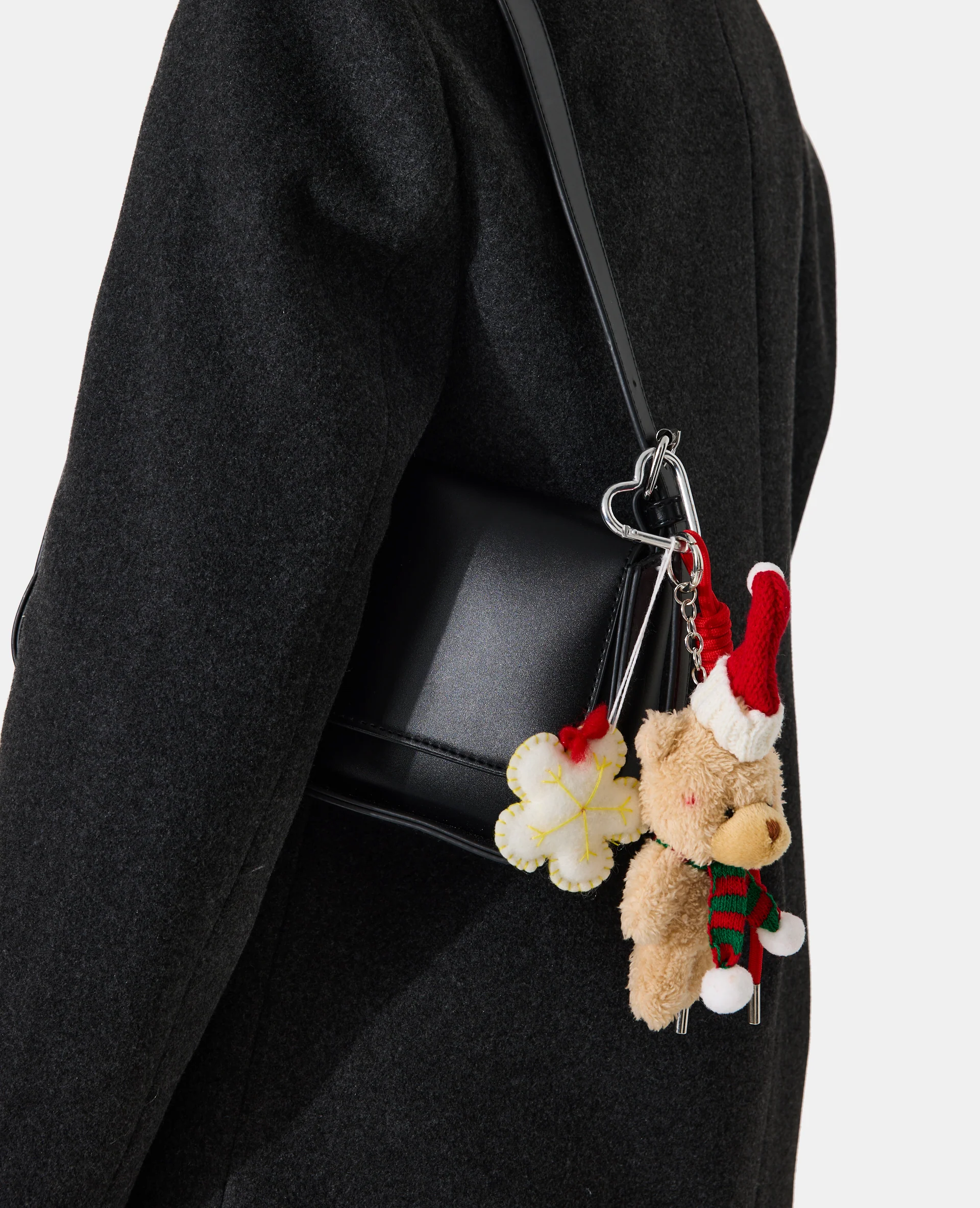 Déco de sac Ourson de Noël avec corde et flocon - Image 3