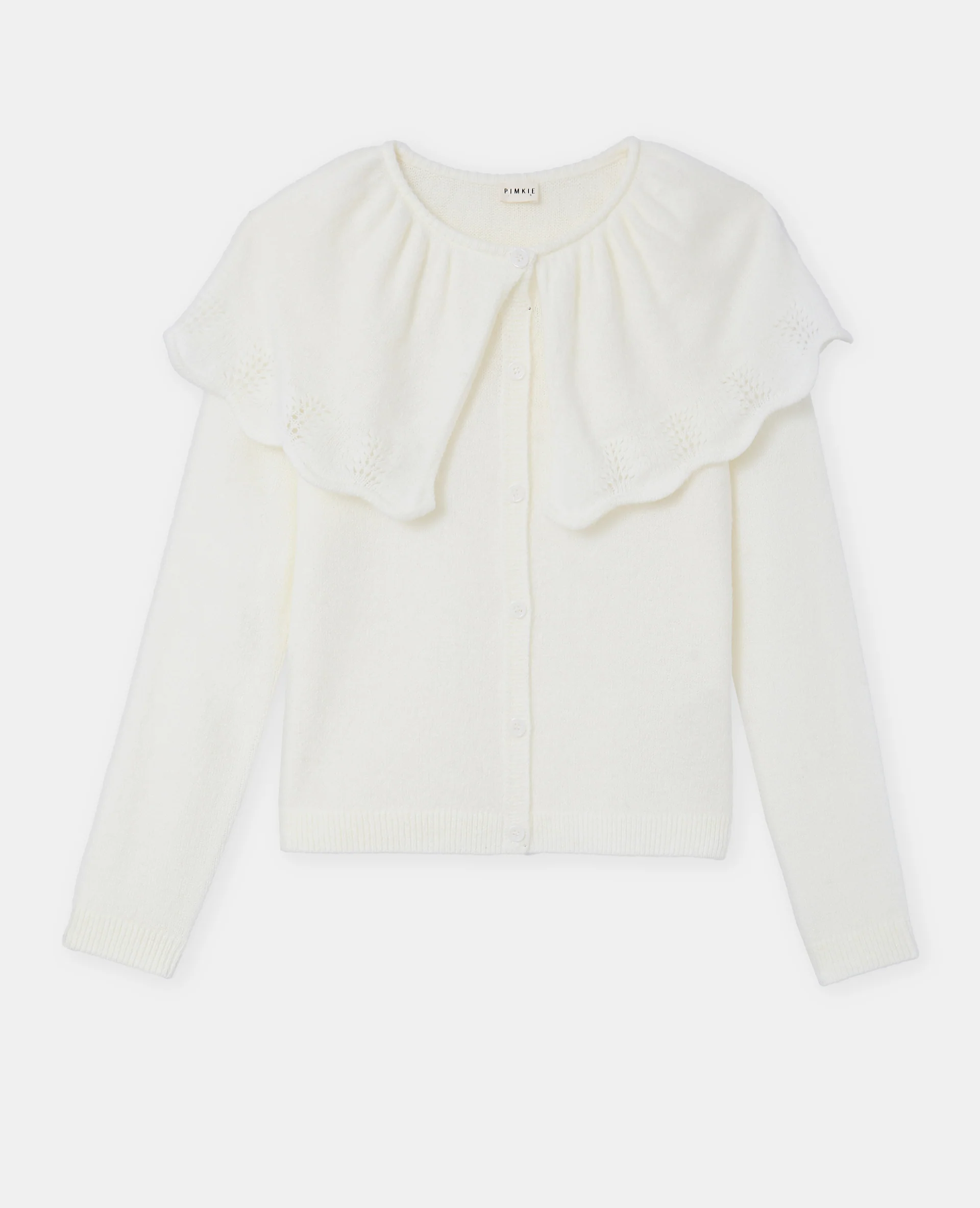 Gilet avec cape en maille ajourée - Image 4