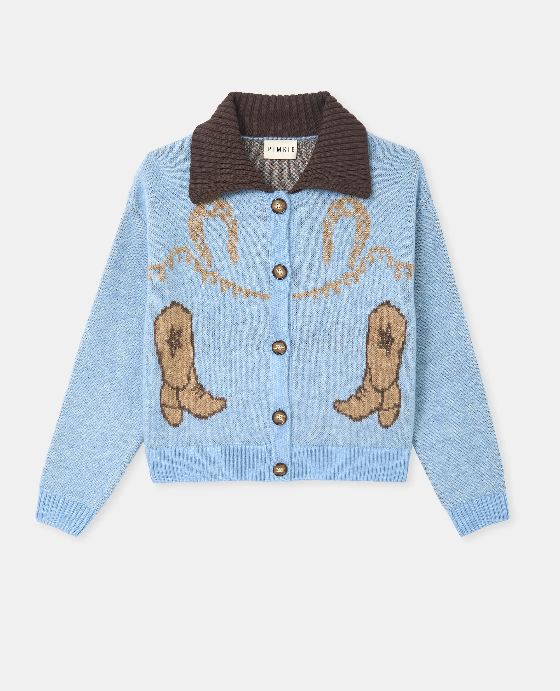 Gilet avec col motifs santiags - Image 4