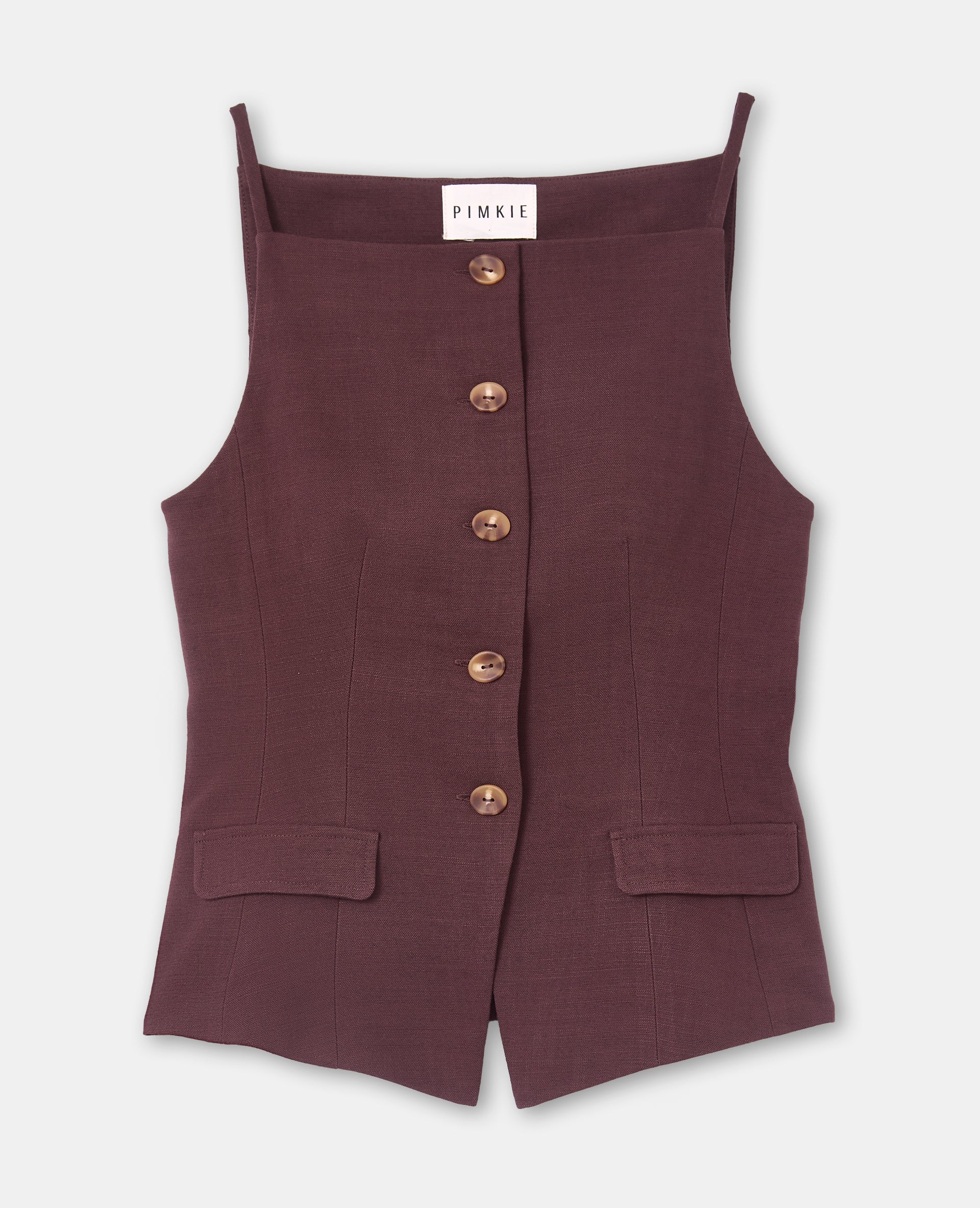 Gilet barman à bretelles avec boutons - Image 4