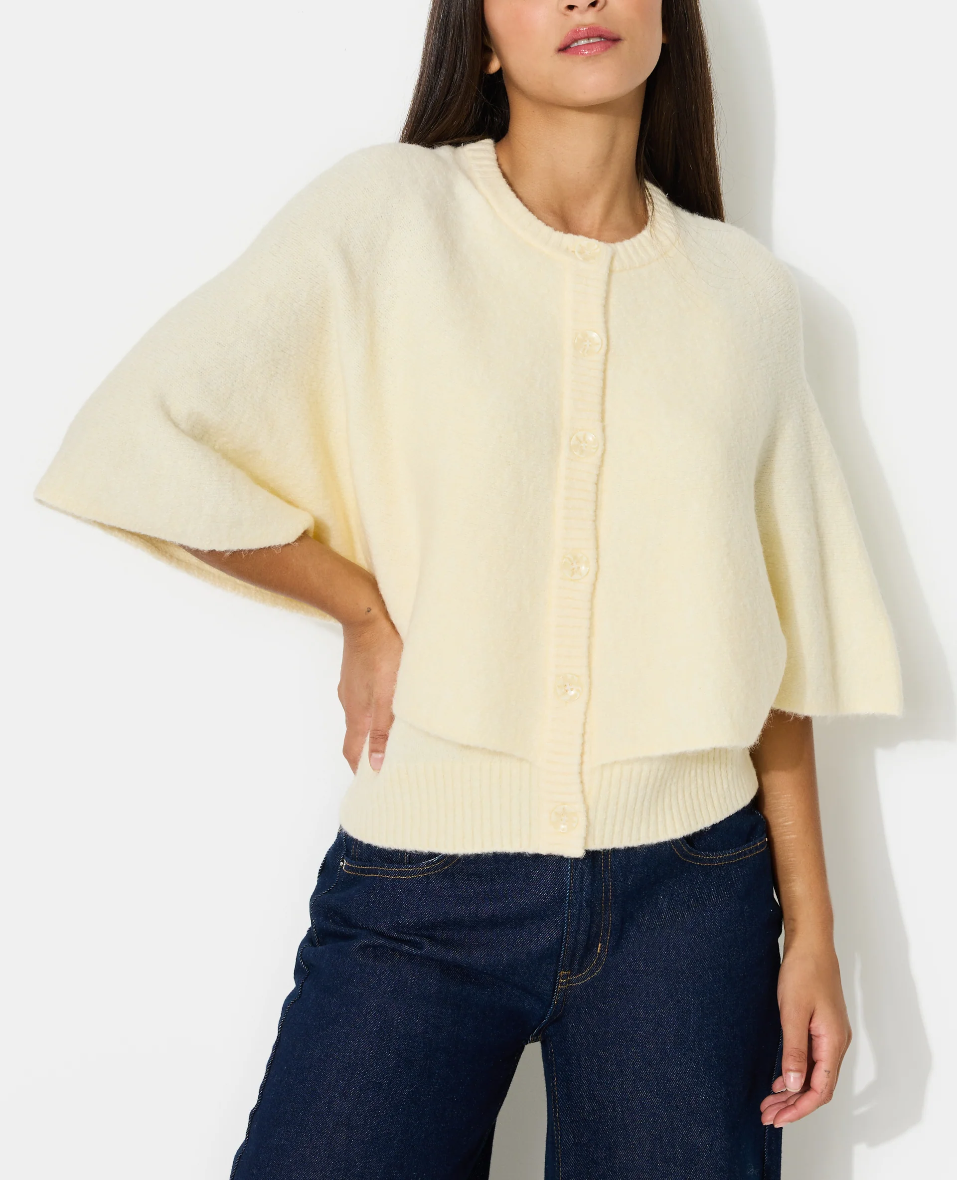 Gilet cape avec boutons - Image 7